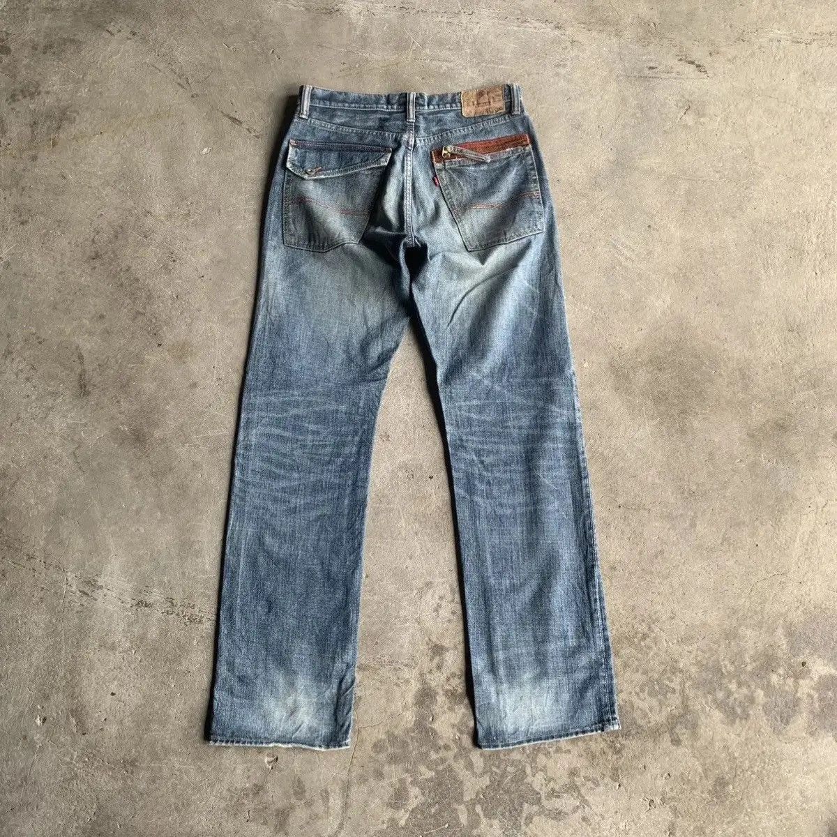 Japanese Brand GL HEARTS W31 L32 Distressed Denim Blue Wash Jeans Pants Size US 31 - 12 Thumbnail