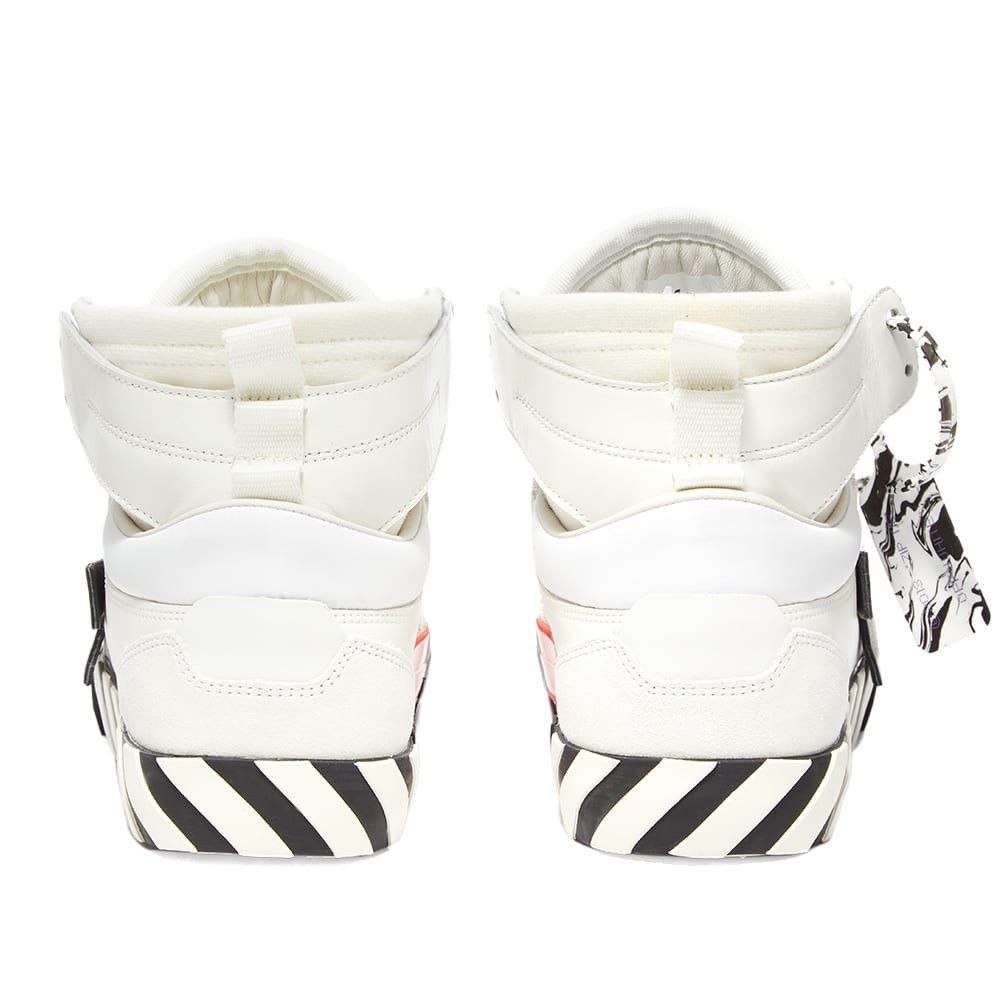 Off-White os11x0226 High Top Vulcanized Leather Sneakers Black/White Size US 8 / EU 41 - 3 Thumbnail