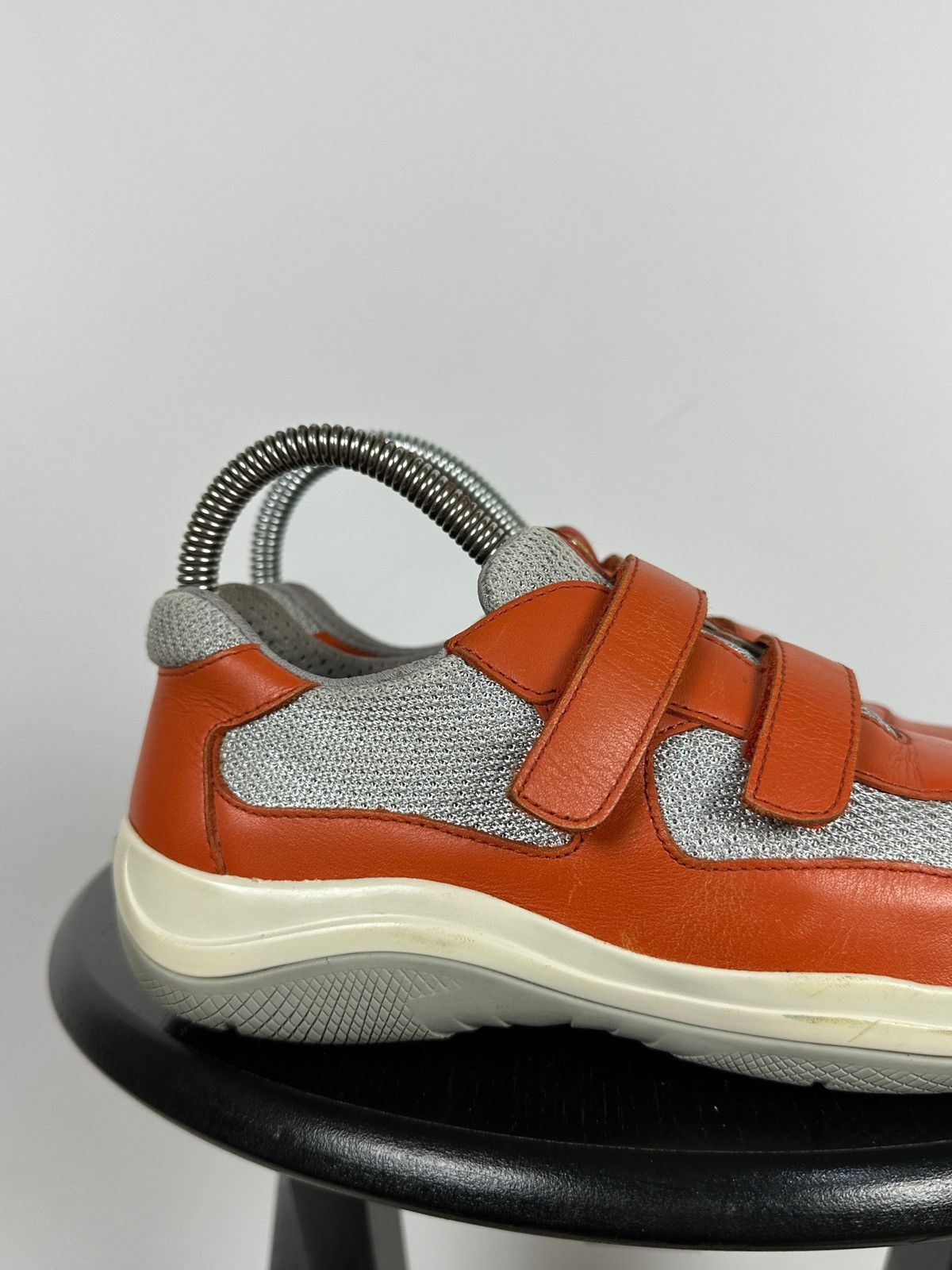 Prada Vintage Prada America’s Cup Orange Leather Sneakers Size US 5 / IT 35 - 14 Thumbnail