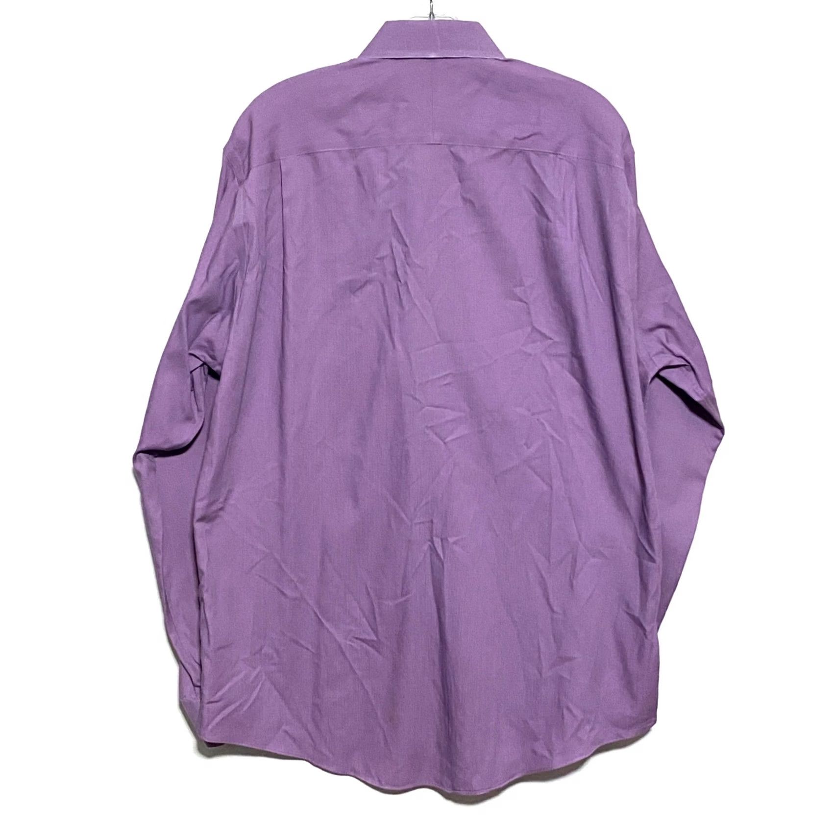 Nordstrom VTG Nordstrom Dress Shirt Mens 15.5 35 Purple Smart Care Wrinkle Free Button Size 42R - 3 Thumbnail