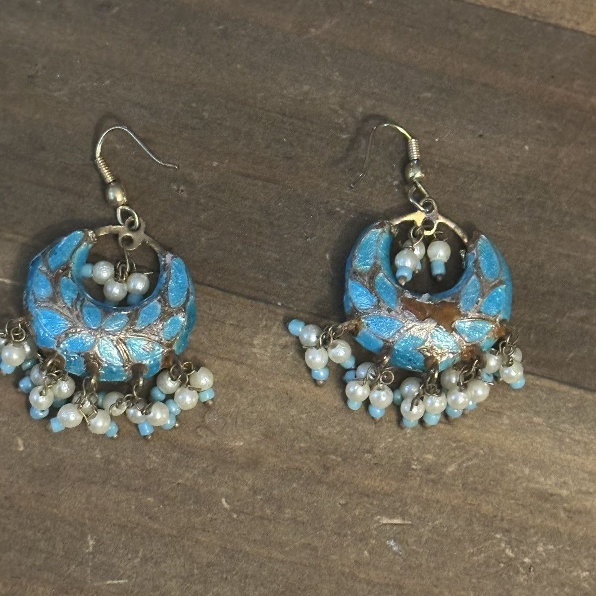 Other Meenakari Chandbali India hoop dangle earrings Size ONE SIZE - 6 Thumbnail