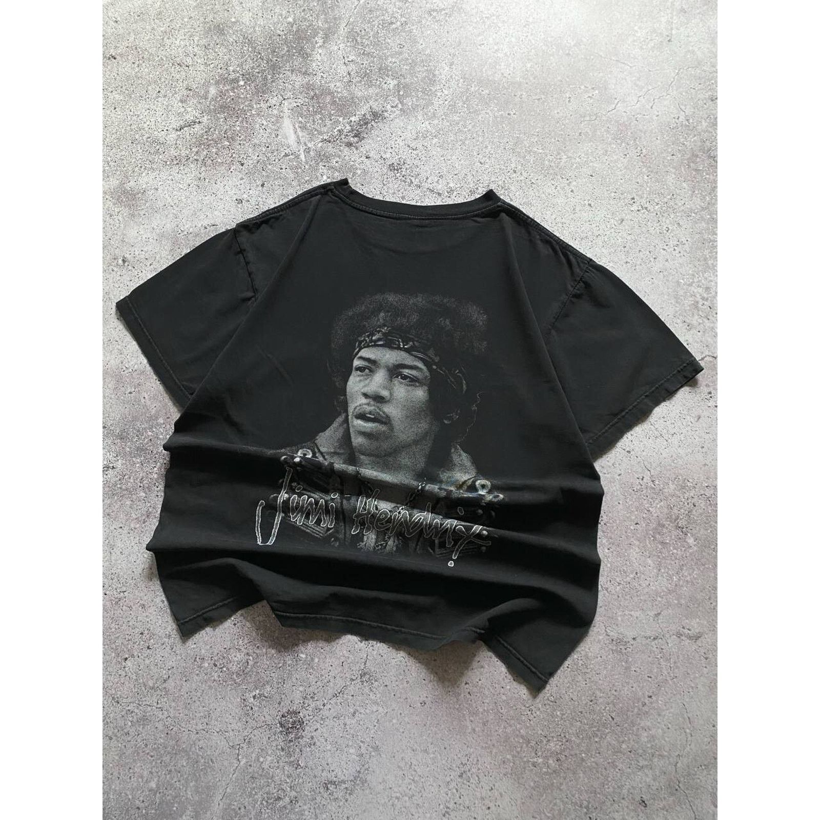 Jimi Hendrix × Vintage VINTAGE 90s JIMI HENDRIX PORTRAIT FADED DISTRESSED ROCK TEE Size US M / EU 48-50 / 2 - 10 Thumbnail