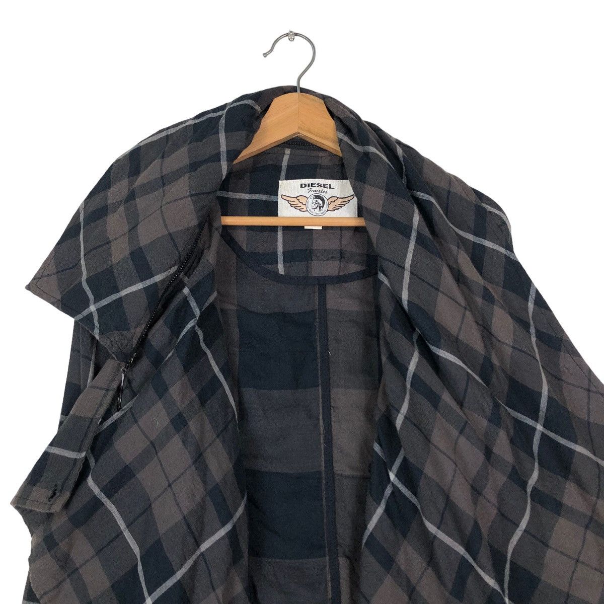 Diesel 📌CROPPED BIKER JACKET DIESEL TARTAN DESIGN BONDAGE STYLE Size US XS / EU 42 / 0 - 10 Thumbnail