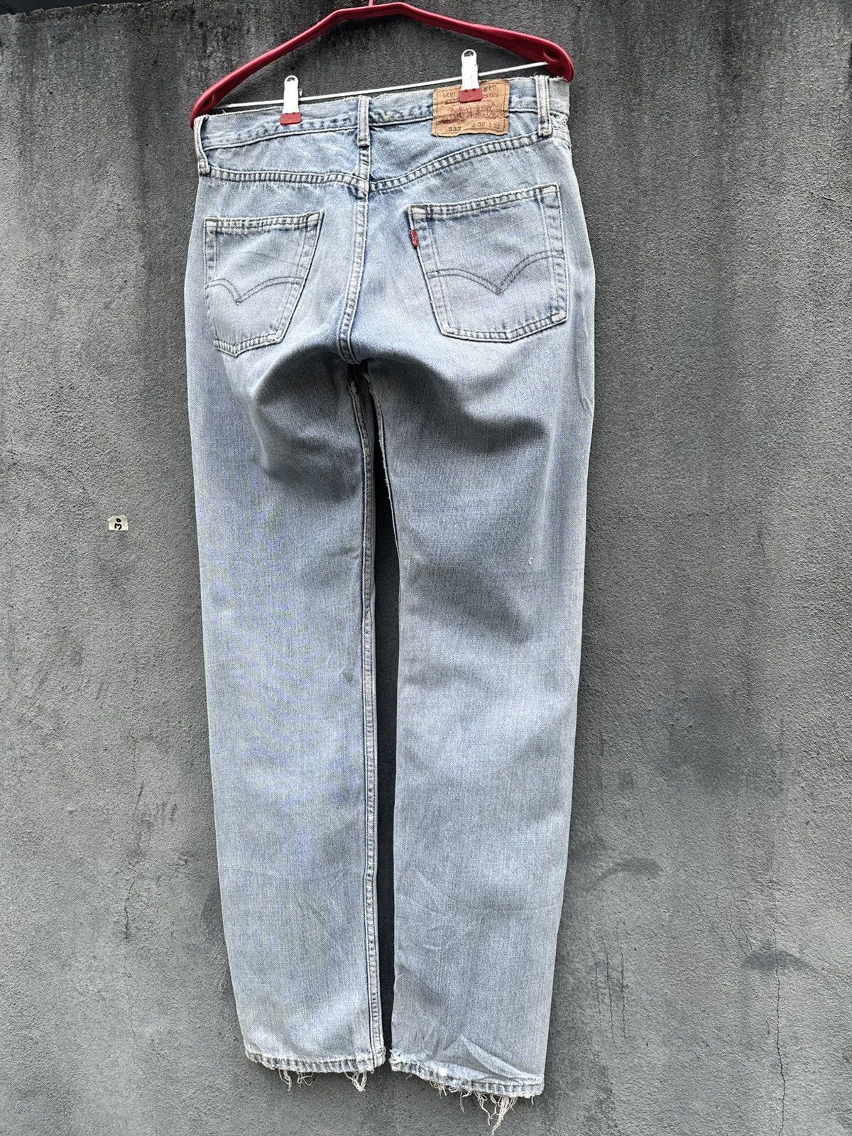 Levi's Vintage Clothing 👹Vintage Levis 532 Distressed Straight Cut Jeans Size US 30 / EU 46 - 9 Thumbnail