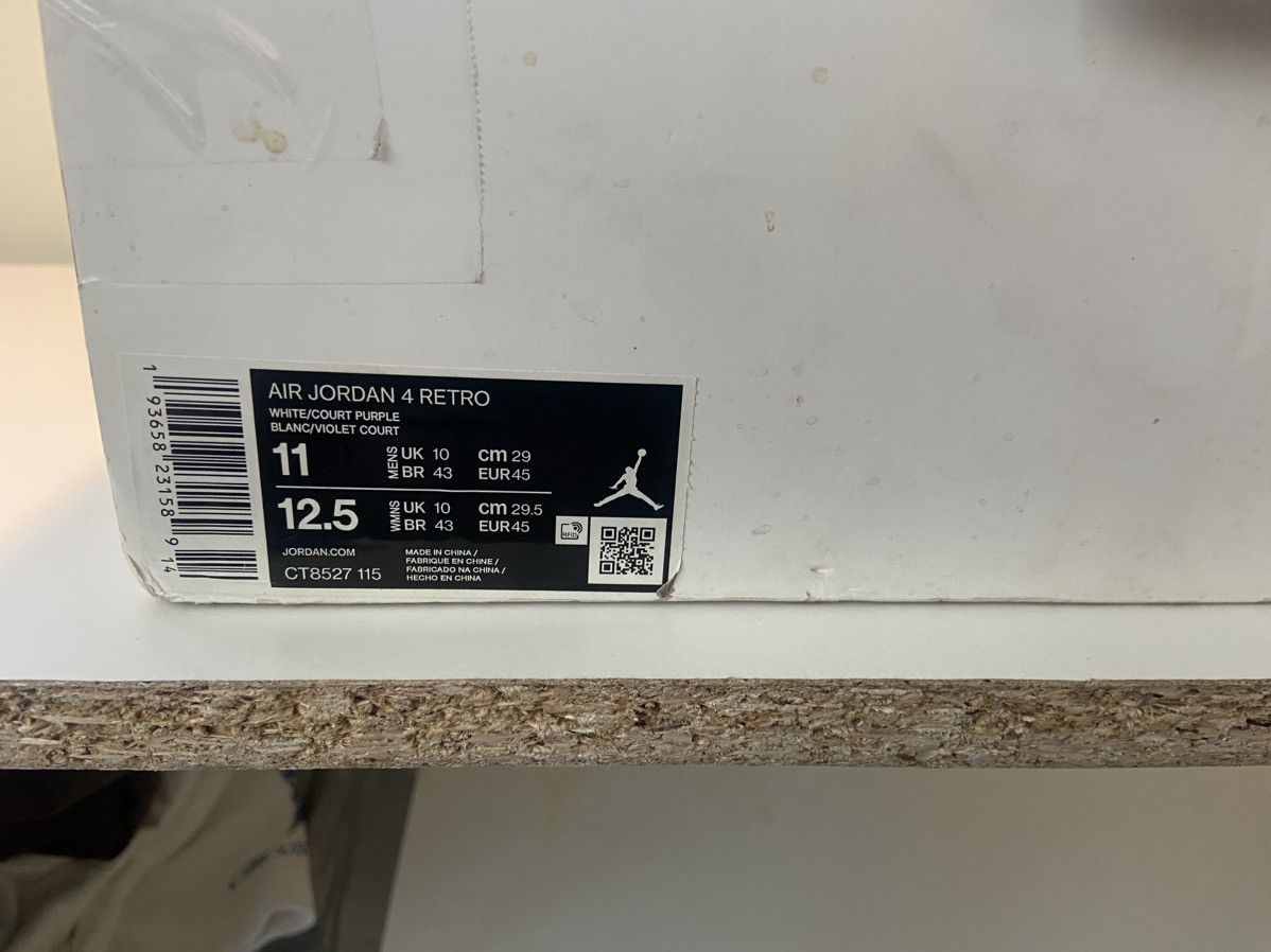 Jordan Brand Jordan 4 Retro Mid Purple Metallic Size US 11 / EU 44 - 7 Thumbnail
