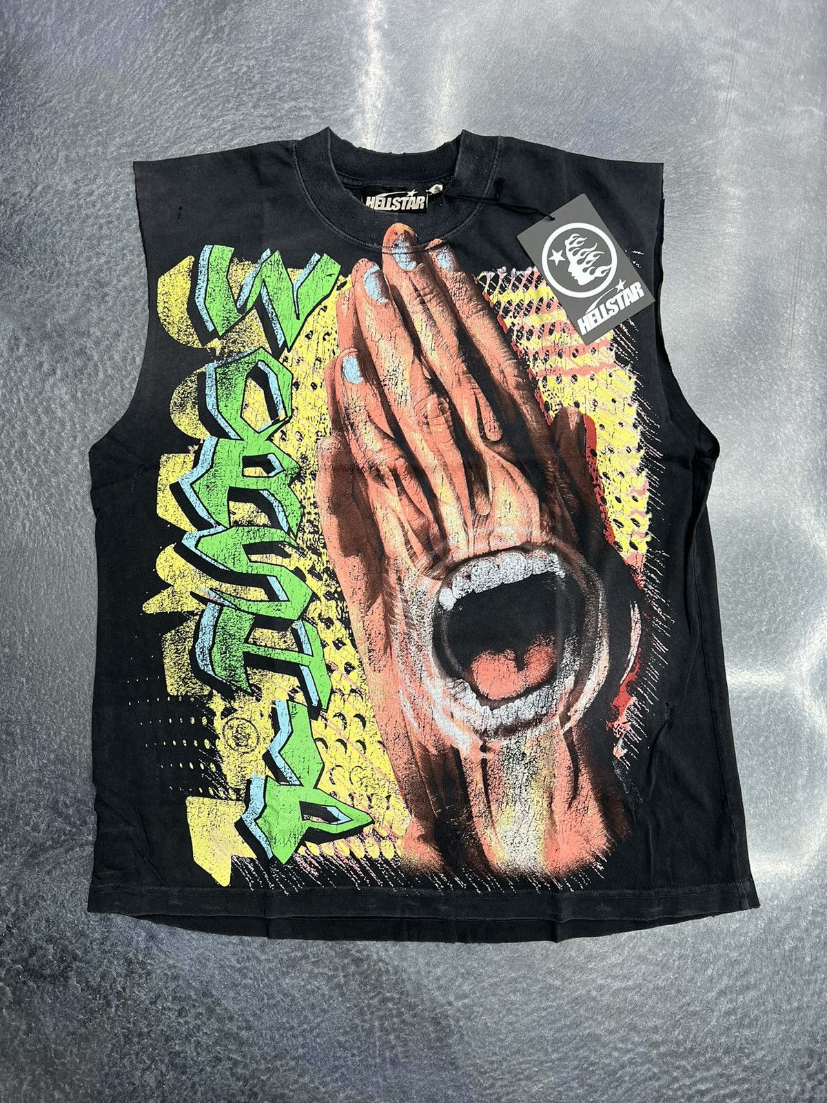 HELLSTAR Hellstar Worship Hands Sleeveless T-Shirt Size US M / EU 48-50 / 2 - 1 Thumbnail
