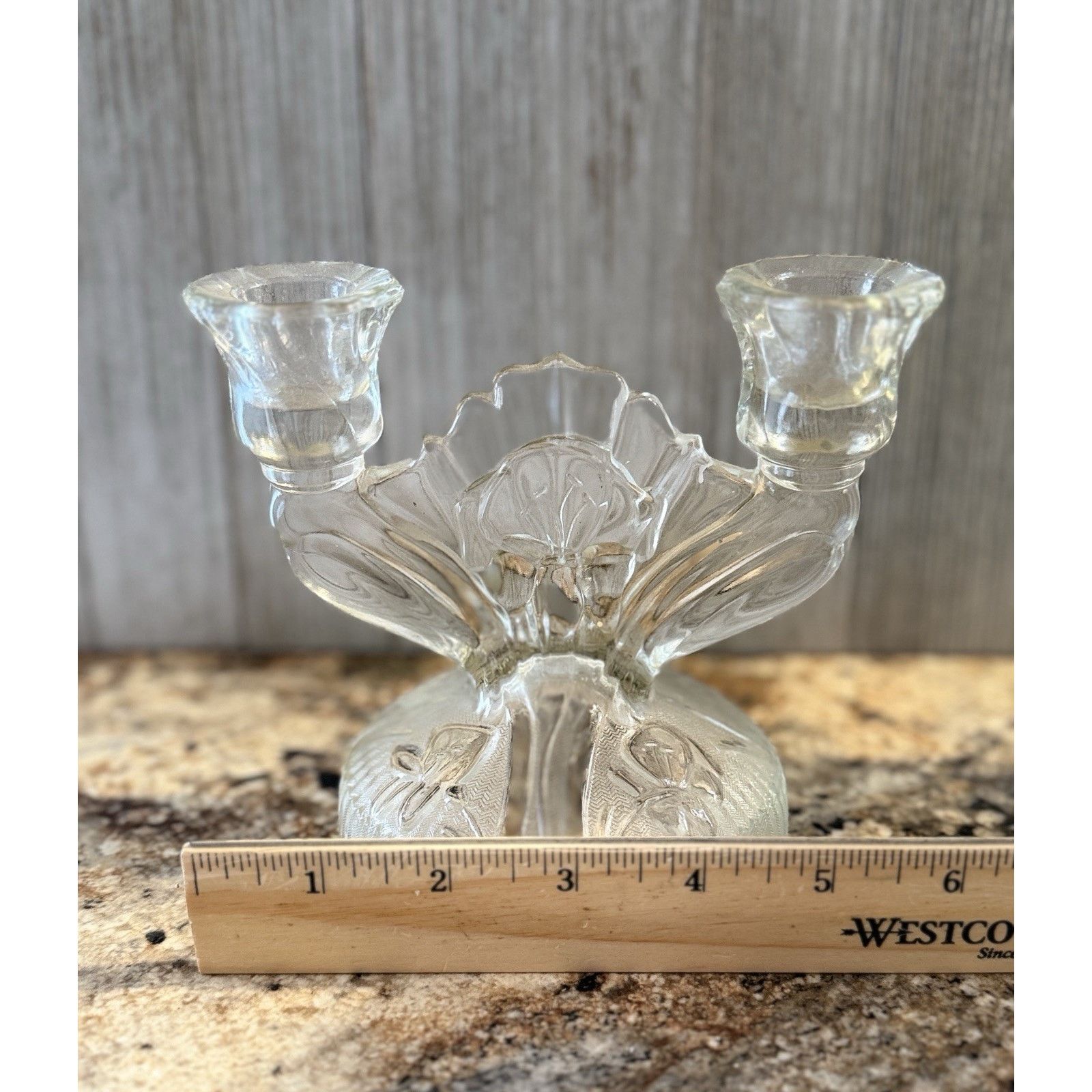 Other Antique Jeanette Sunburst Herringbone Two Candelabra, 1930s Size ONE SIZE - 3 Thumbnail