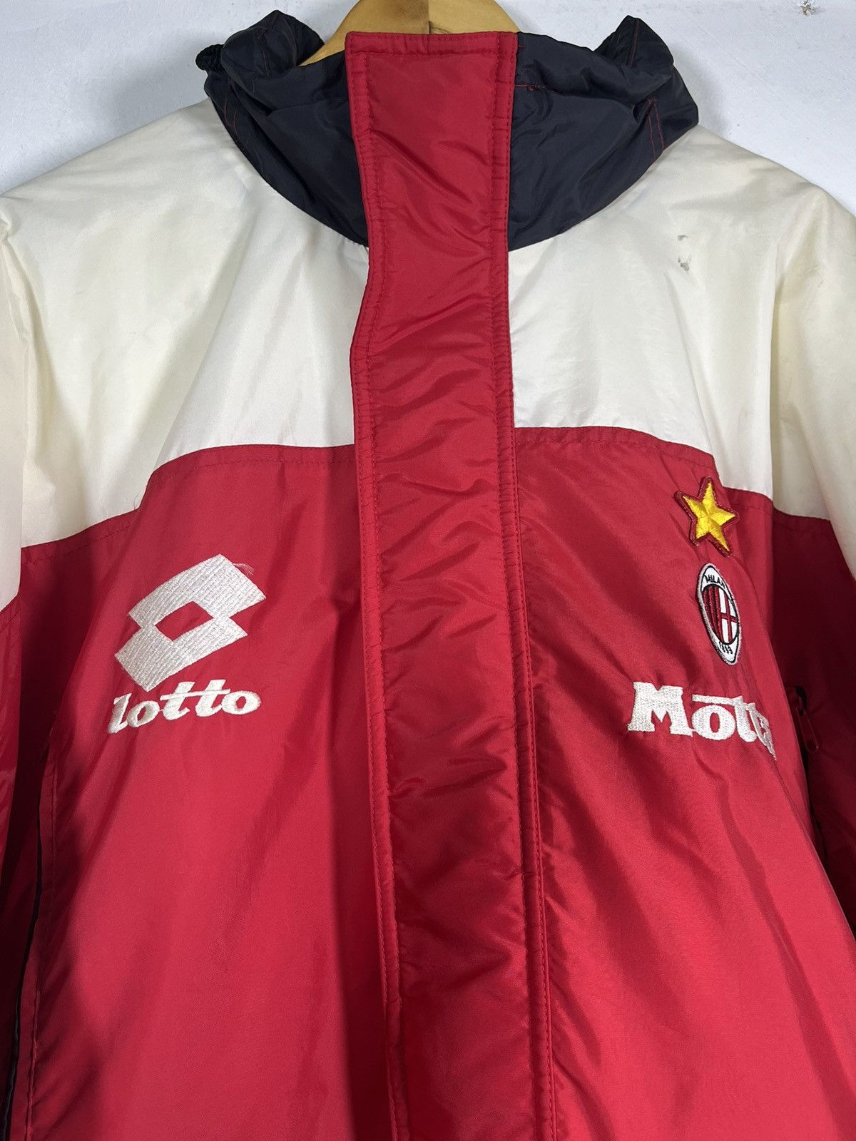 Lotto Sport 90s Vintage Lotto AC Milan Soccer Parka Coat Jacket Size US L / EU 52-54 / 3 - 5 Thumbnail
