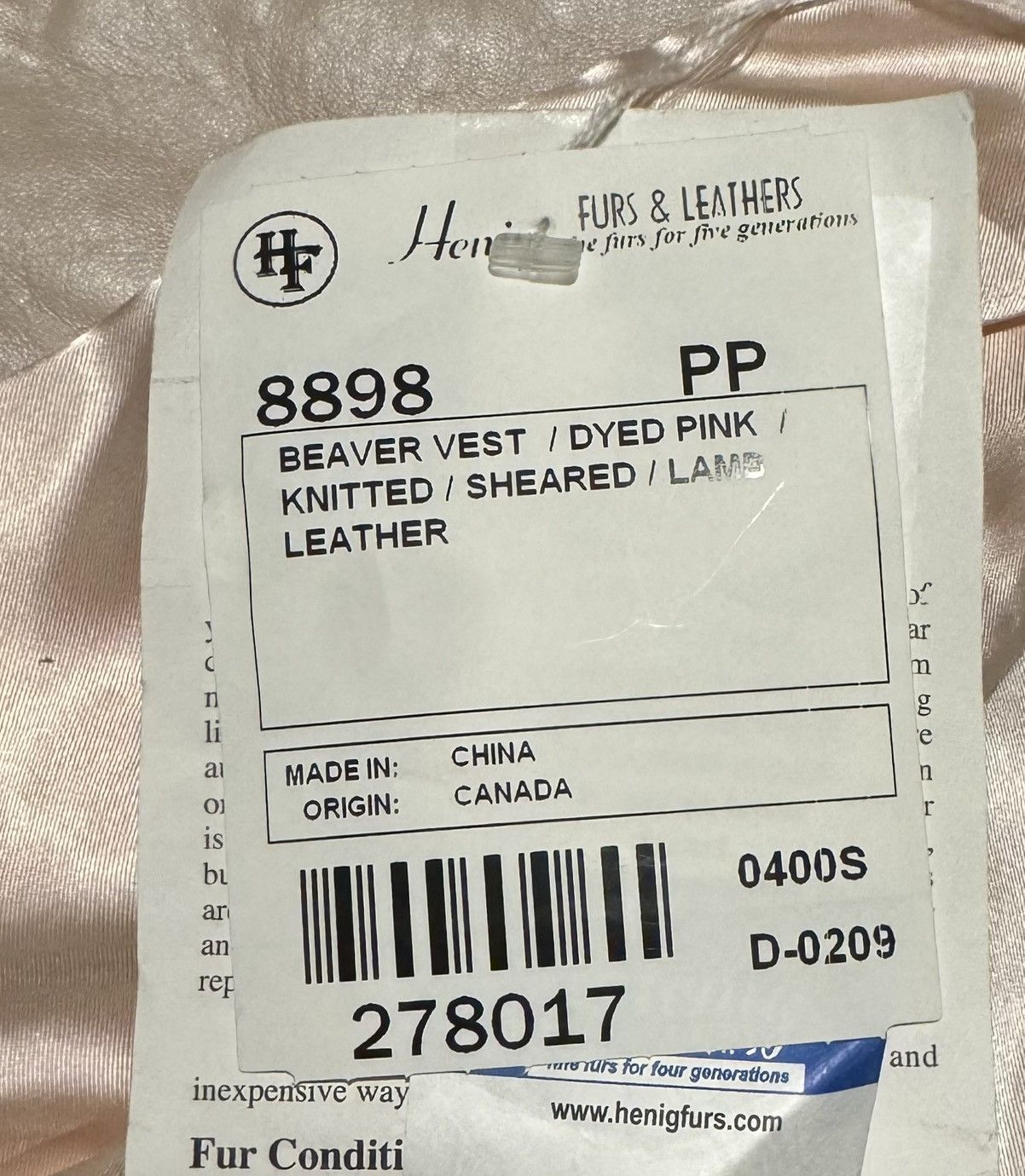 Vintage Vintage Henig Furs Vest Brand New with tags Size S / US 4 / IT 40 - 6 Thumbnail