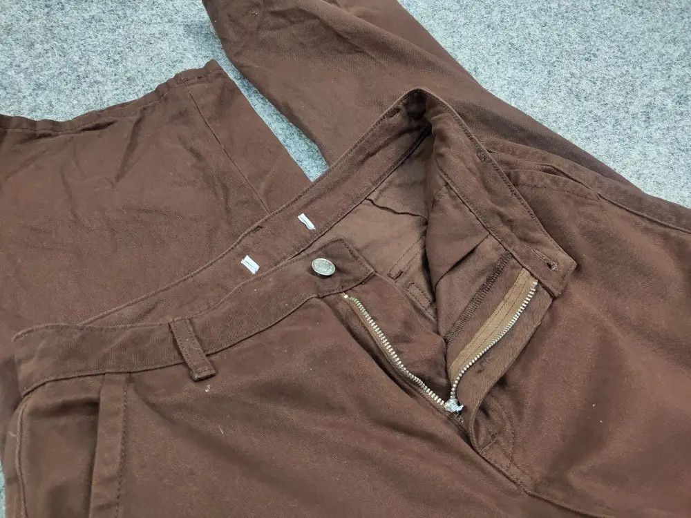 Japanese Brand Vintage 90's Japanese Brown Beggy Cargo Pants Y2K Hype Style Size US 30 / EU 46 - 9 Thumbnail