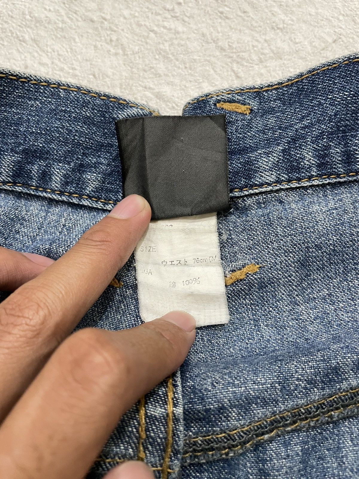 Japanese Brand 2000s Patchwork Denim Cargo Jeans with Camo Panels Size US 30 / EU 46 - 8 Thumbnail