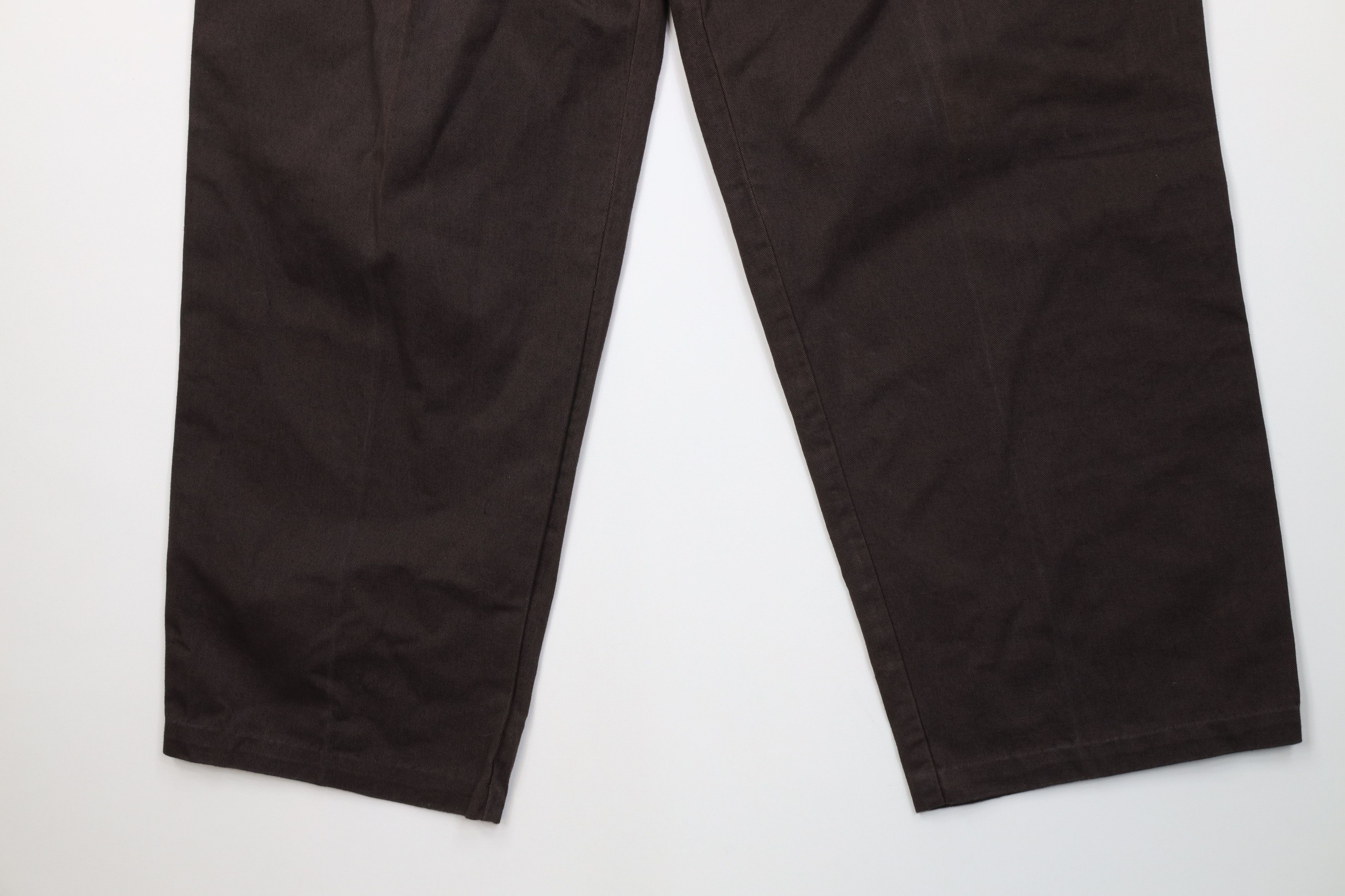 Vintage Vintage 90s Streetwear Wide Leg Chino Pants Chocolate Brown Size US 36 / EU 52 - 4 Thumbnail