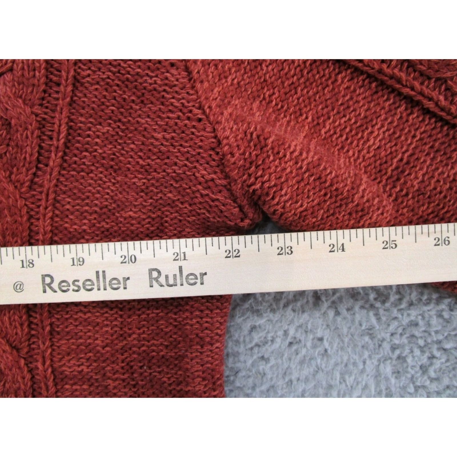 Vintage VINTAGE Cabela's Red Cable-Knit Collared Full Zip Cardigan Sweater Womens Size S Size S / US 4 / IT 40 - 4 Thumbnail