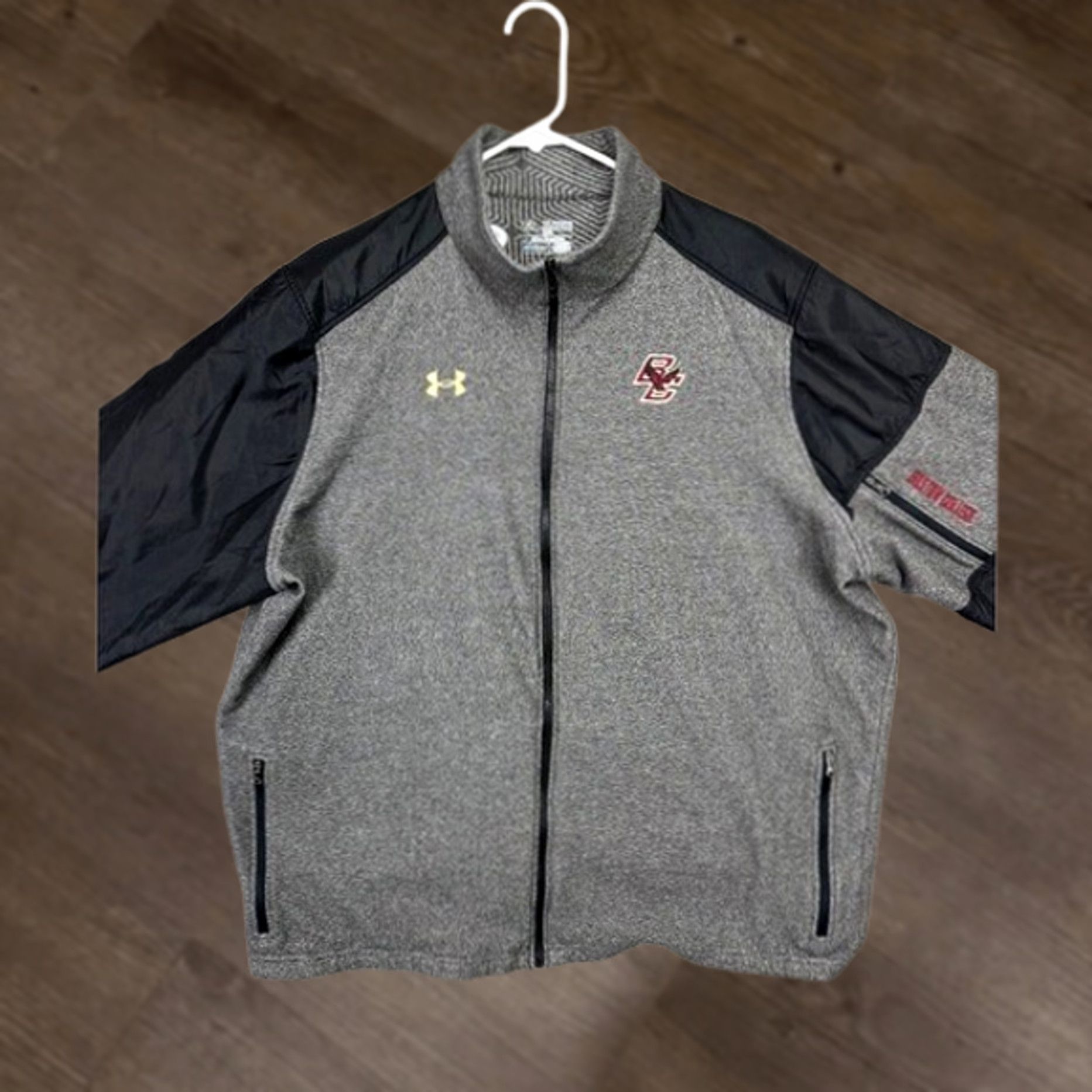 Under Armour VINTAGE? No. Under Armour Jacket Mens 2XL ColdGear Grey Boston College Eagles Fleece Lined Size US XXL / EU 58 / 5 - 1 Thumbnail