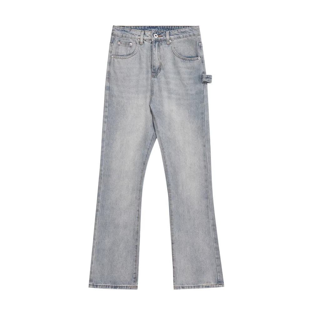 Japanese Brand × Jean Street retro light blue straight-leg versatile washed jeans Size US 32 / EU 48 - 1 Thumbnail