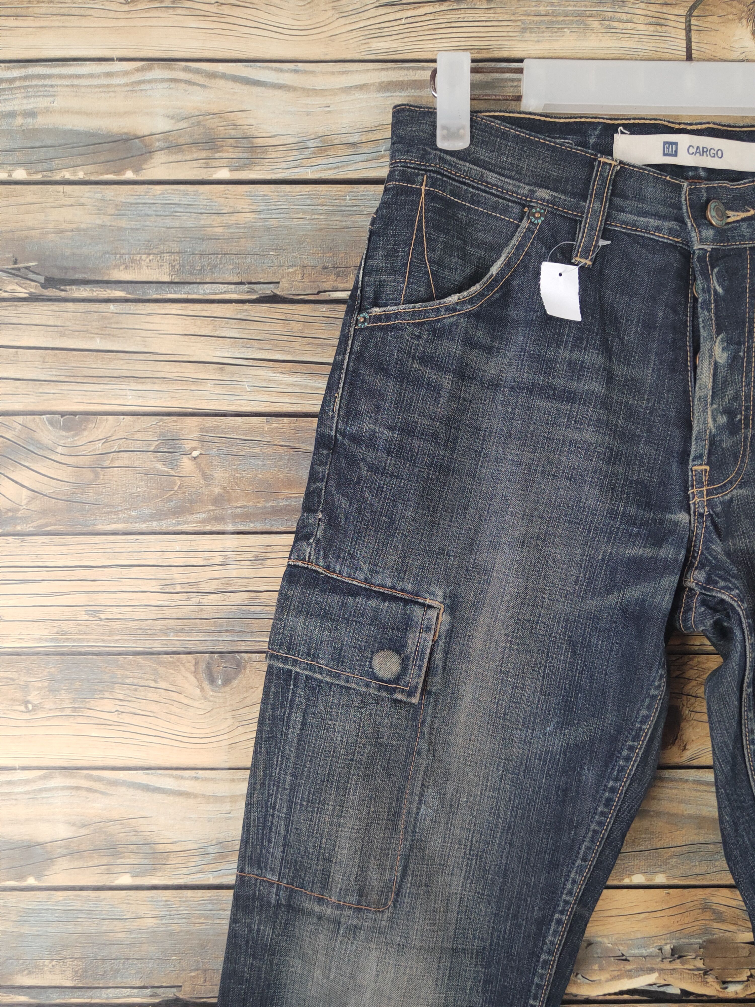 Gap DL Gap Dark Blue Distressed Ripped Jeans #1861 Size US 29 - 3 Thumbnail