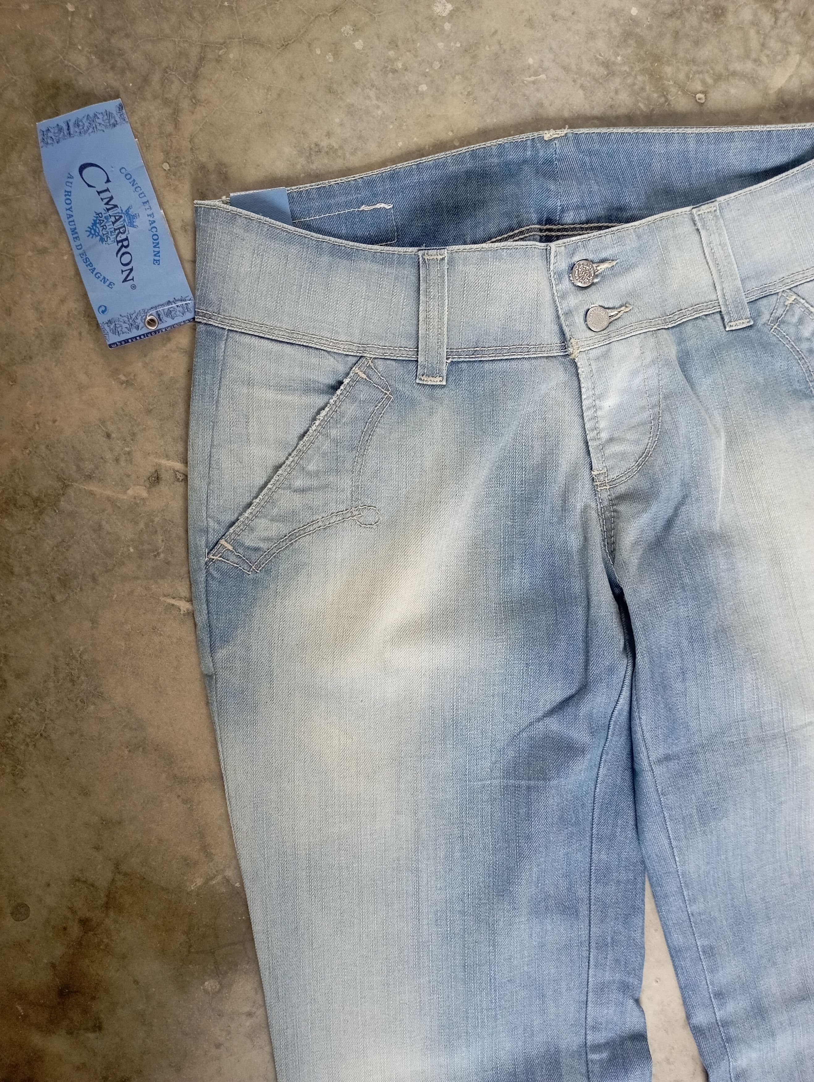 Tornado Mart Super Flare Jeans Cimarron Paris Blue Washed Bootcut Jeans Size 30" / US 8 / IT 44 - 8 Thumbnail