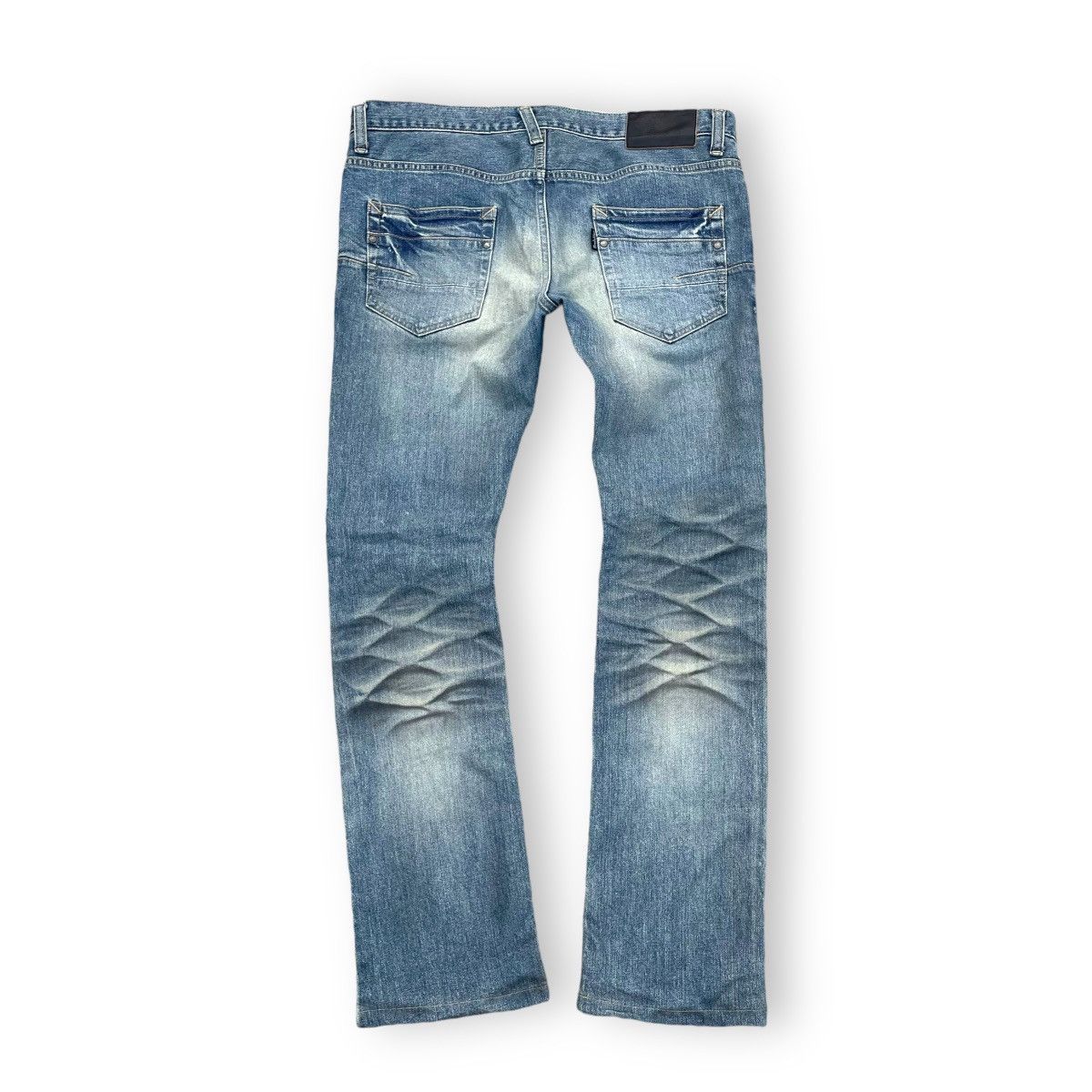 Tornado Mart 🇯🇵 VINTAGE TORNADO MART JAPAN WASHED FLARE DENIM PANTS Size US 34 / EU 50 - 2 Thumbnail
