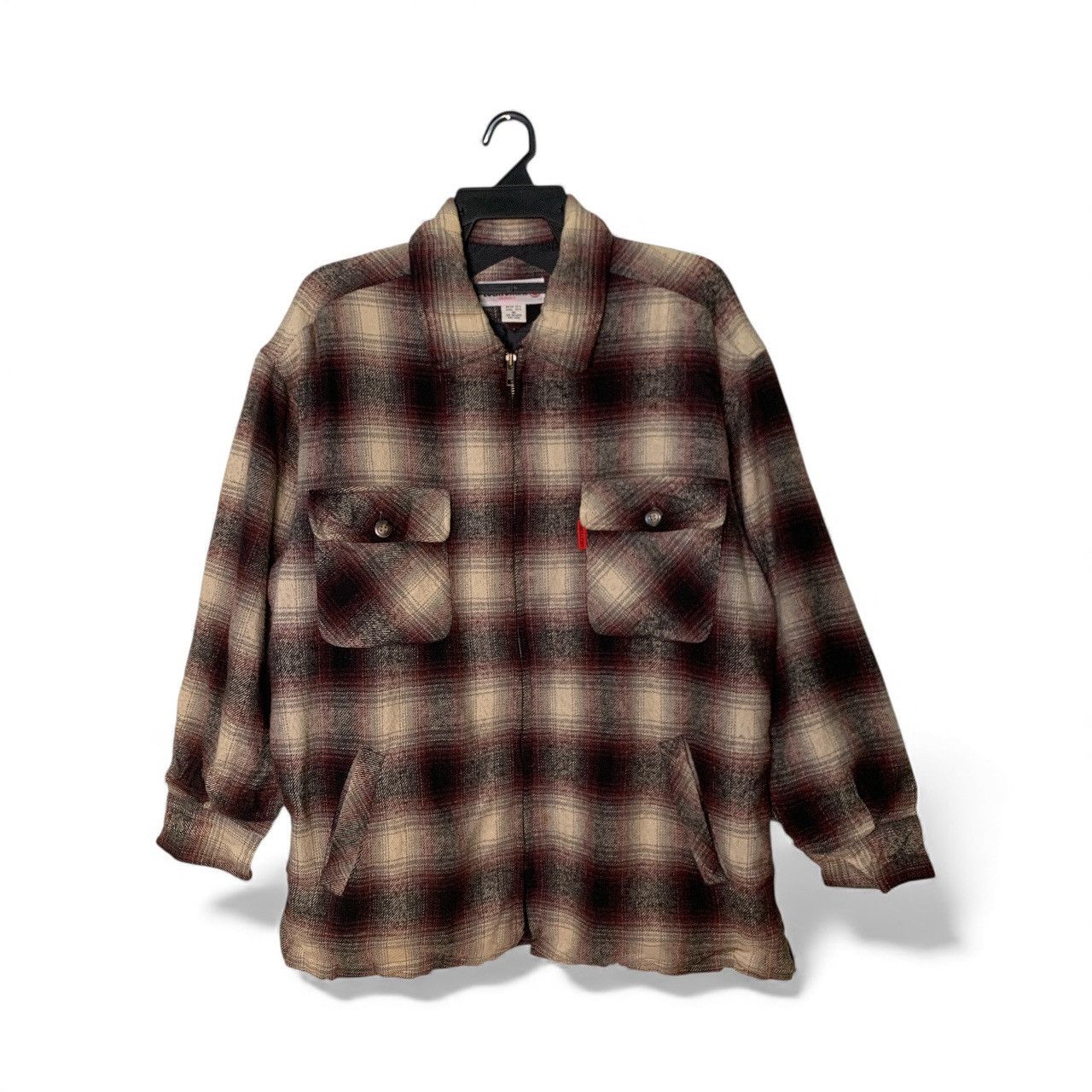 Japanese Brand Rare Design Vintage Lucky Strike Flannel Zipper Light Jacket Size US M / EU 48-50 / 2 - 1 Thumbnail