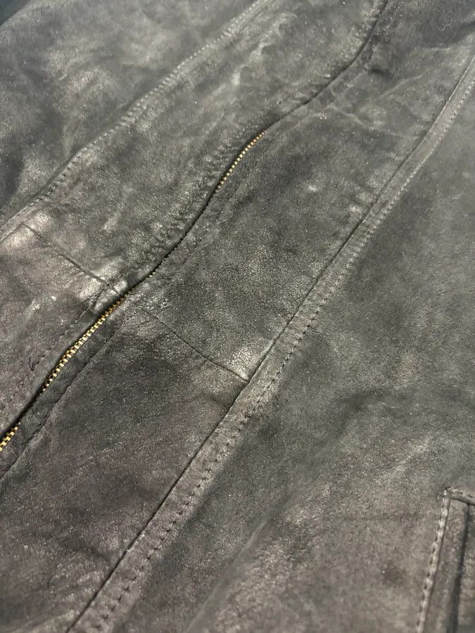 Armani Armani Black Suede Avant-Garde Bomber Jacket Size US S / EU 44-46 / 1 - 8 Thumbnail