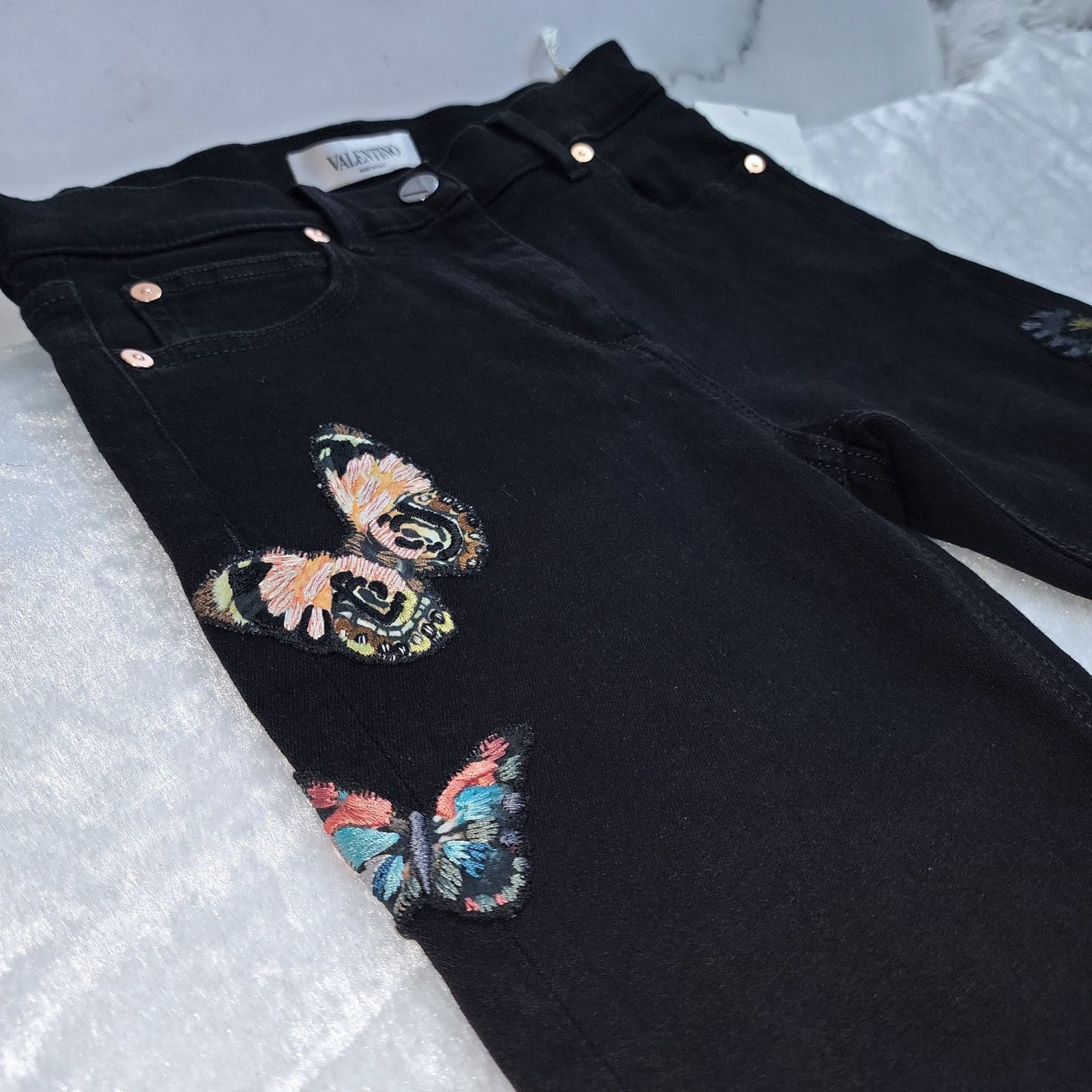 Valentino Valentino x Izumi Miyazaki Gravitation Butterfly Print Jeans Size 25" / US 0 / IT 36 - 5 Thumbnail