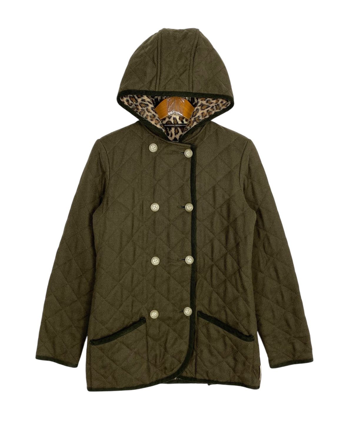Traditional Weatherwear Rare‼️ Traditional Weatherwear Quilted Leopard Hoodie Size S / US 4 / IT 40 - 2 Thumbnail