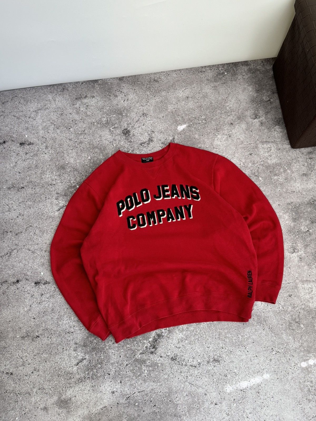 Polo Ralph Lauren × Vintage Vintage Polo Ralph Lauren jeans big logo faded sweatshirt Size US L / EU 52-54 / 3 - 3 Thumbnail