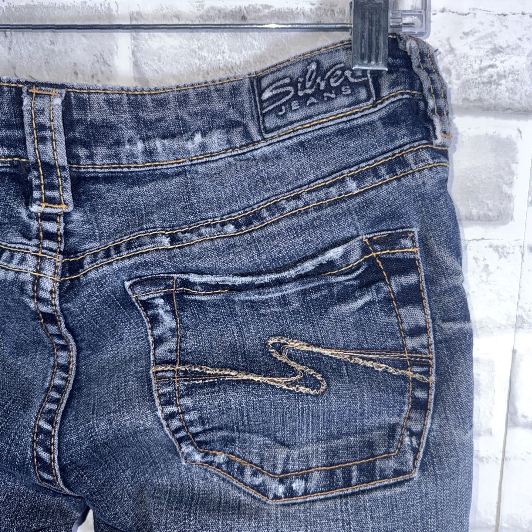 Vintage AIKO Jeans Womens 27x29 Blue Straight Regular Metal Theme 27 Womens Blue Jeans AIKO 27x29 Size 27" / US 4 / IT 40 - 3 Thumbnail