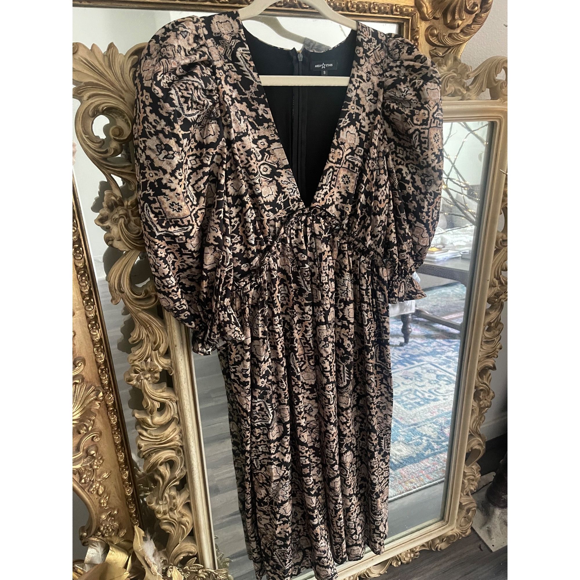 Other Area Stars Medallion Print Empire Waist Dress Size S / US 4 / IT 40 - 2 Thumbnail
