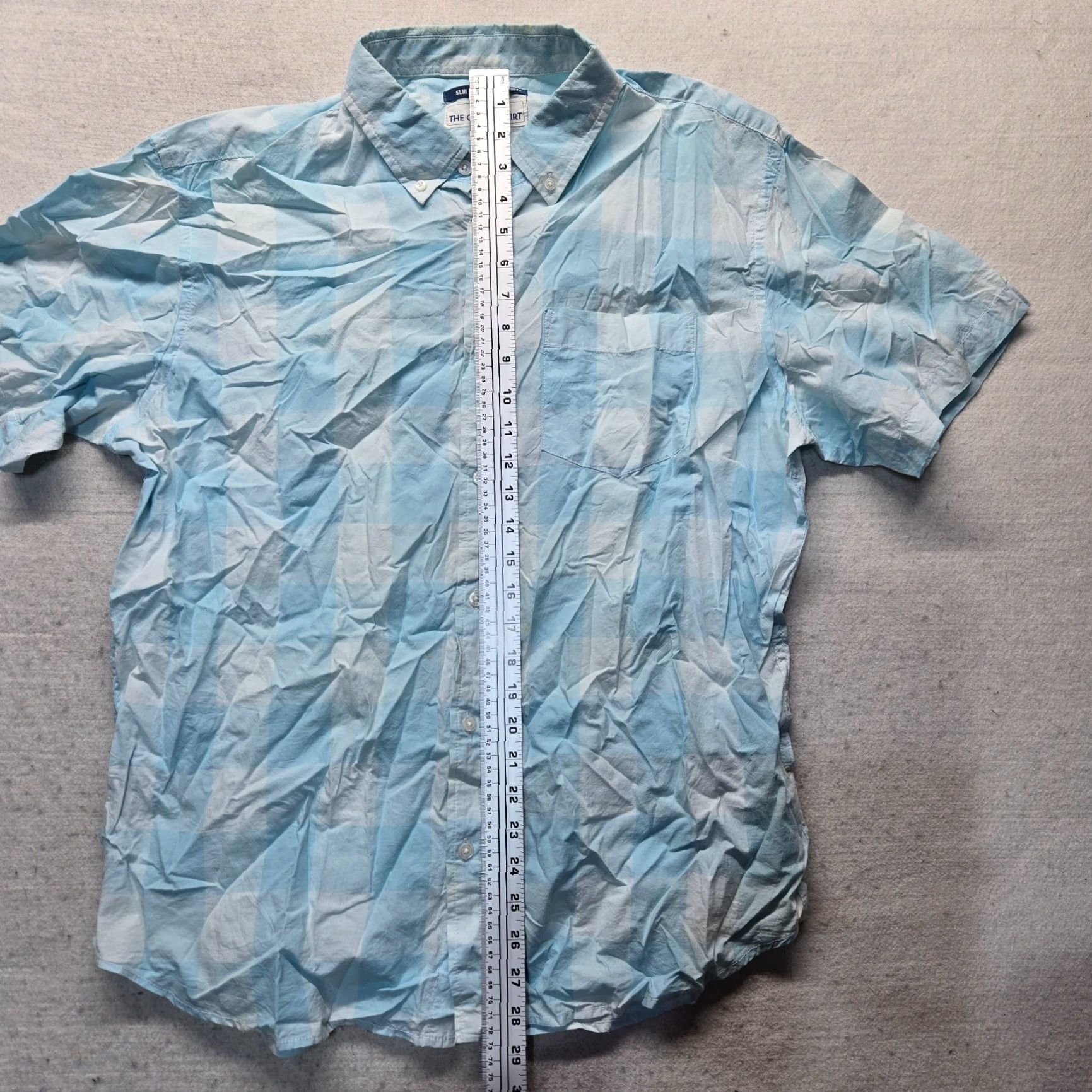 Old Navy VINTAGE? No — Old Navy Shirt Adult Men XL Blue Button-Down Short Sleeve 100% Cotton Slim Fit Regular Men’s Button-Up Size US XL / EU 56 / 4 - 5 Thumbnail