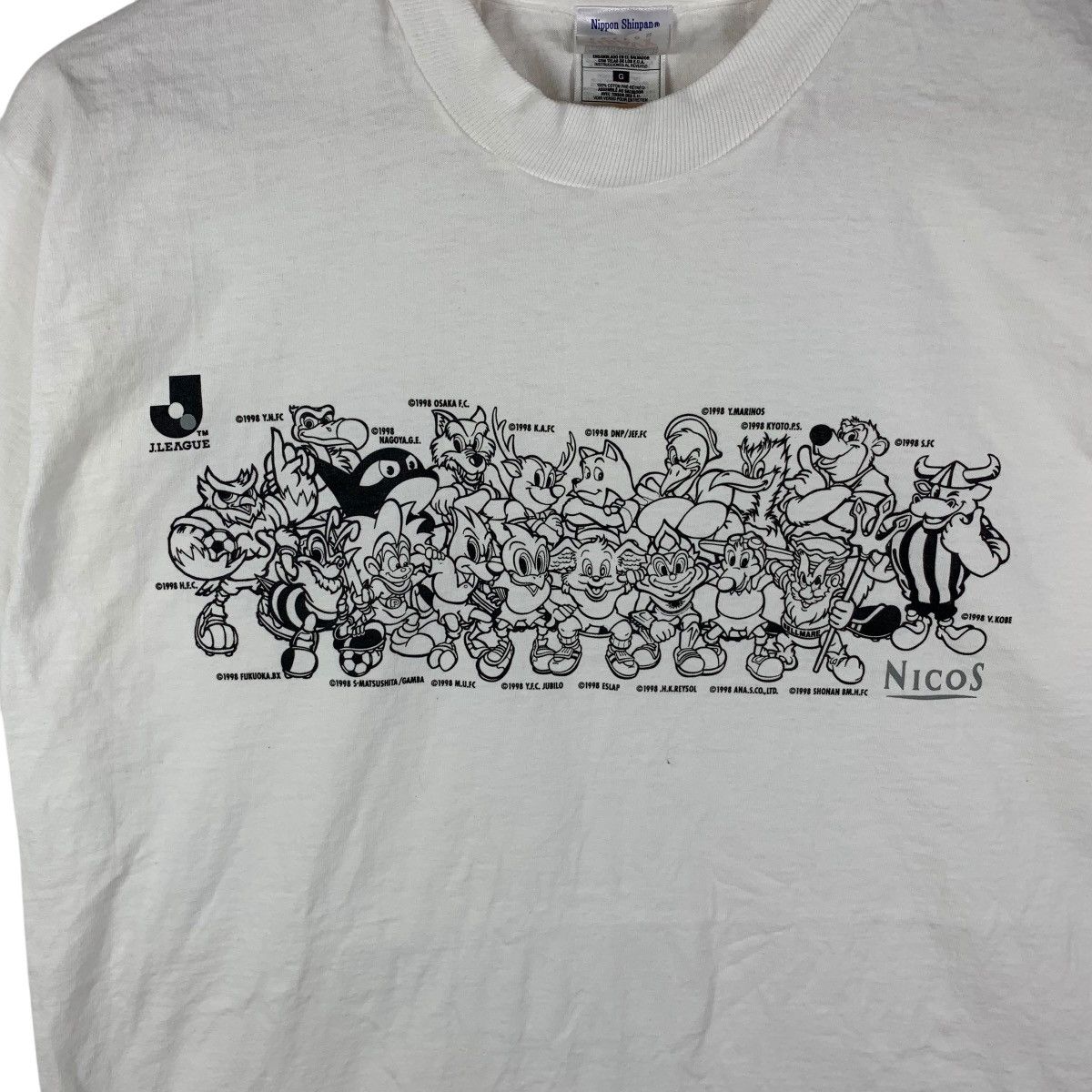 Vintage Vintage 1998 JAPAN FOOTBALL J LEAGUE Mascot Tee Shirt Top Size US L / EU 52-54 / 3 - 5 Thumbnail