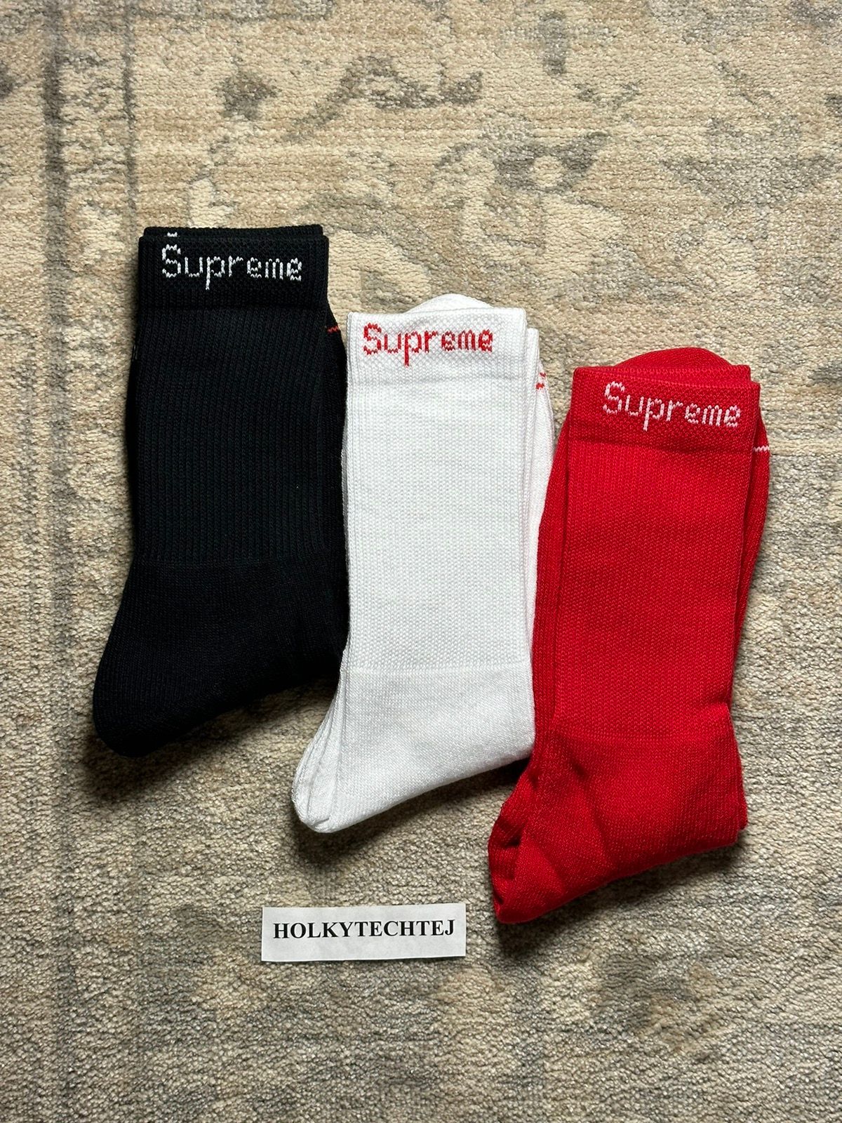 Pre-owned Supreme Hanes Socks - 3x Pairs In Multicolor