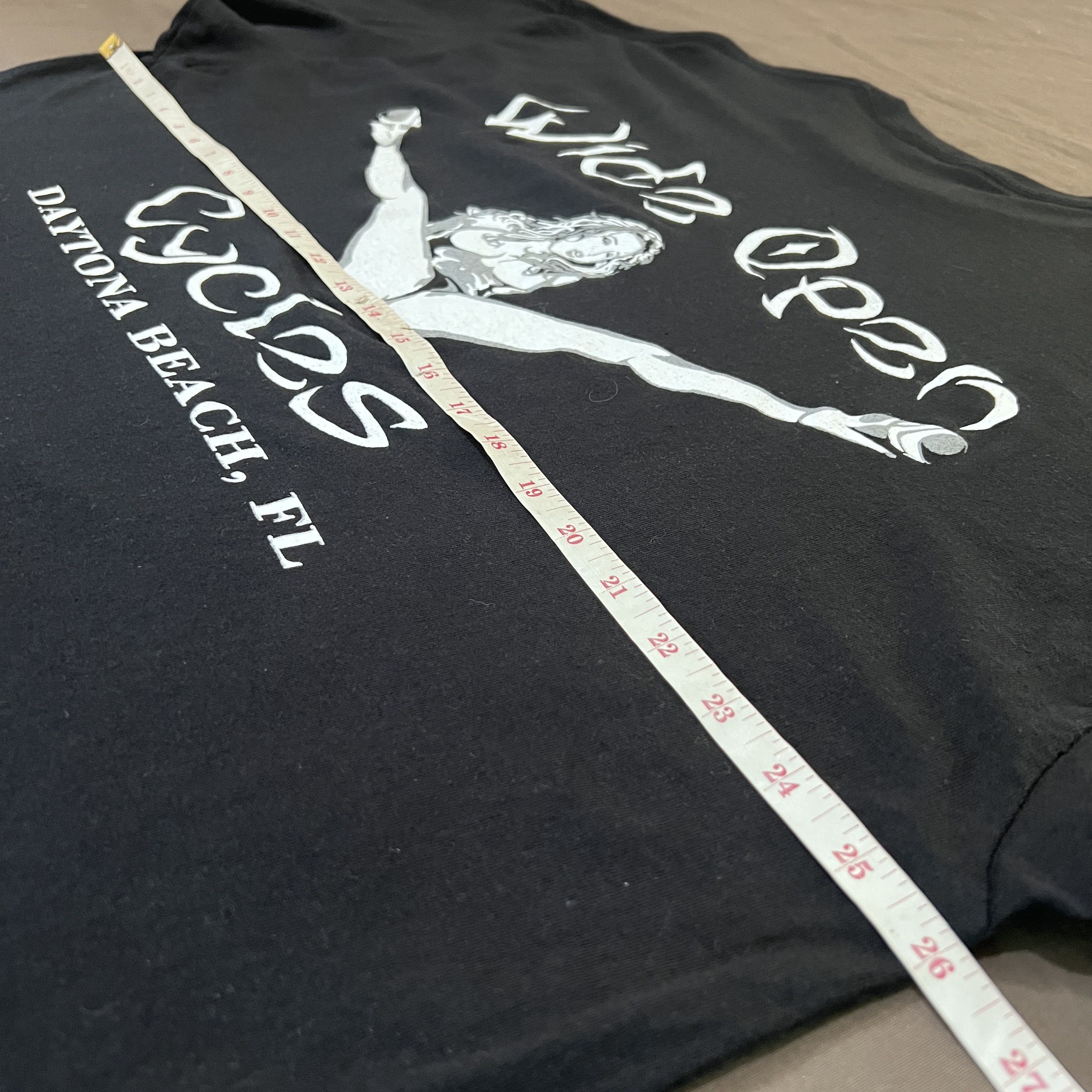 Vintage Vintage Y2K Wide Open Cycles Sexy Stripper Biker Promo Tee Size US XXL / EU 58 / 5 - 6 Thumbnail