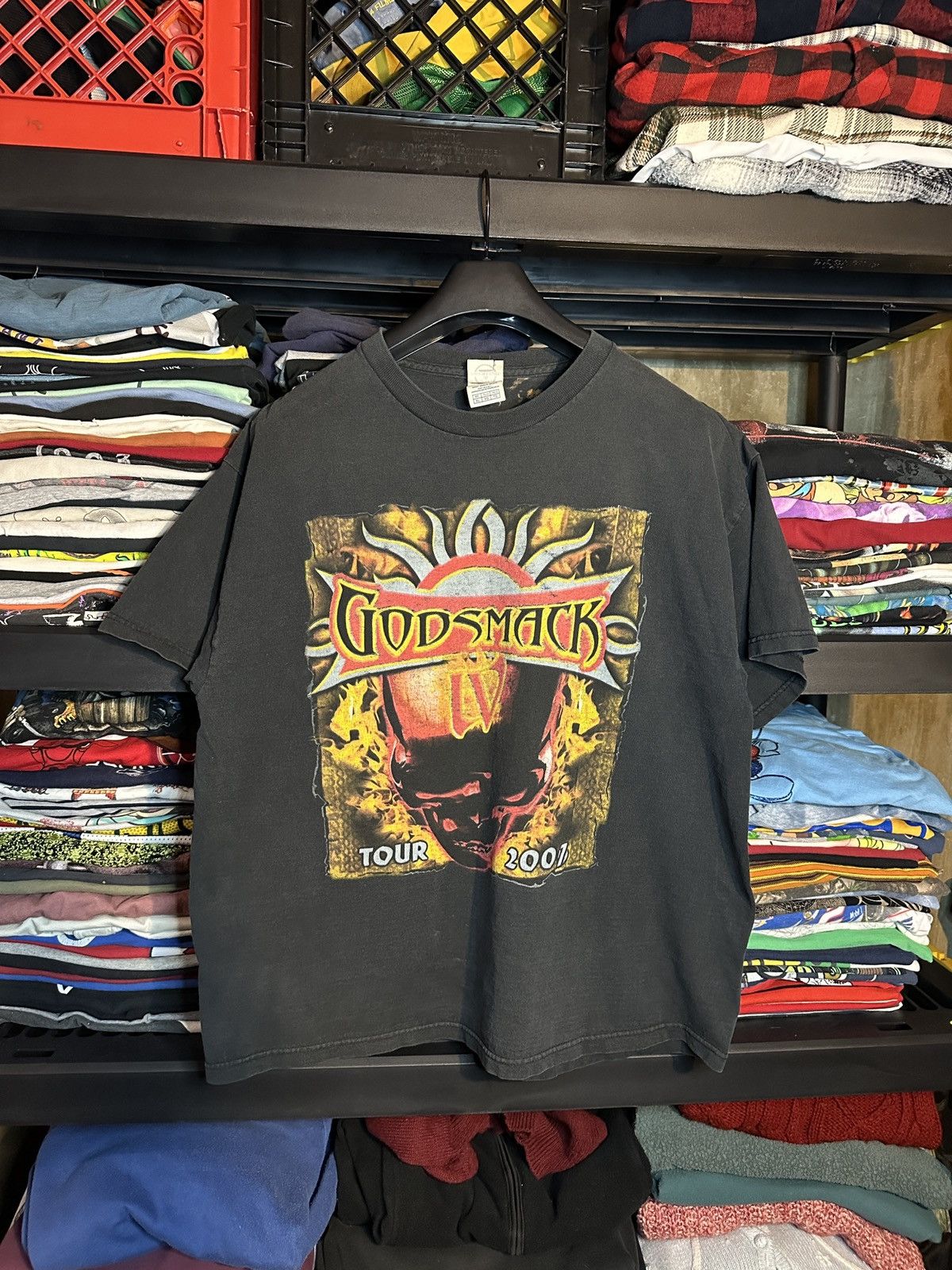 Hanes Vintage Y2K Godsmack Tour Tee Size US XL / EU 56 / 4 - 1 Thumbnail
