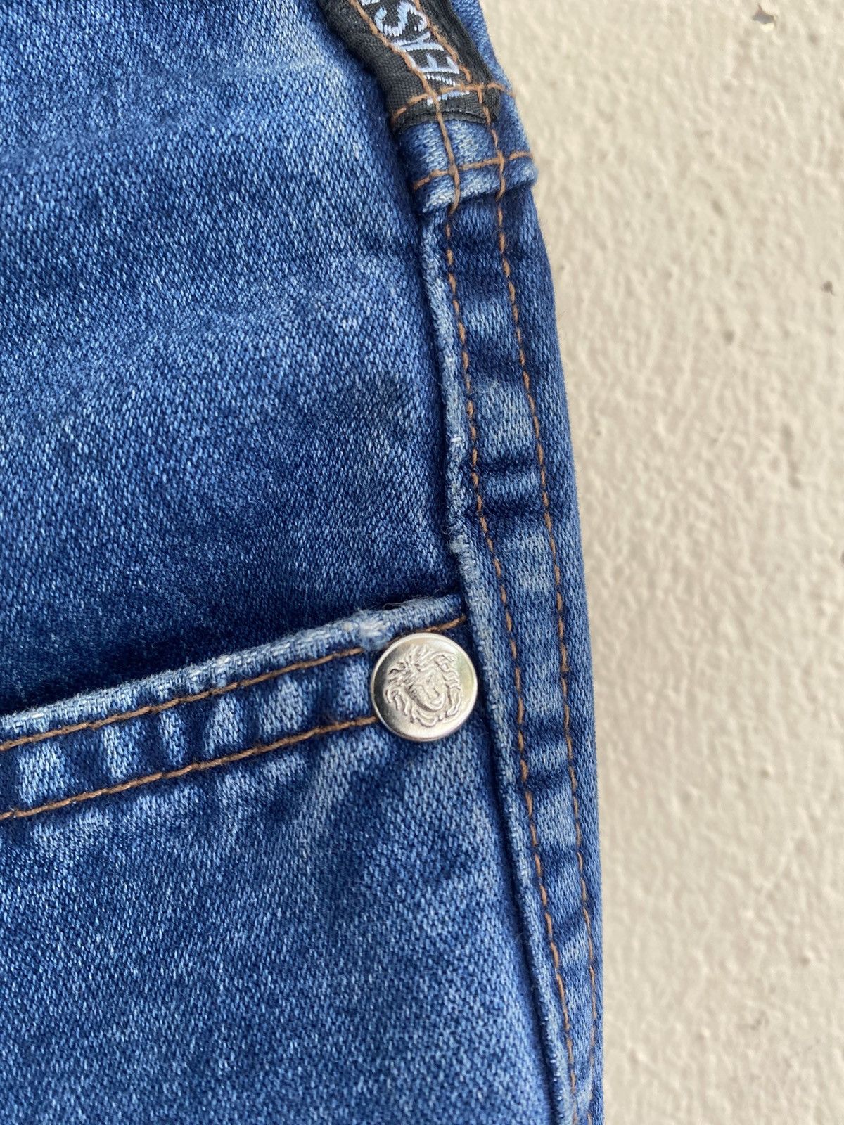 Versace Versace Medusa Spellout 90s Denim Size US 29 - 6 Thumbnail