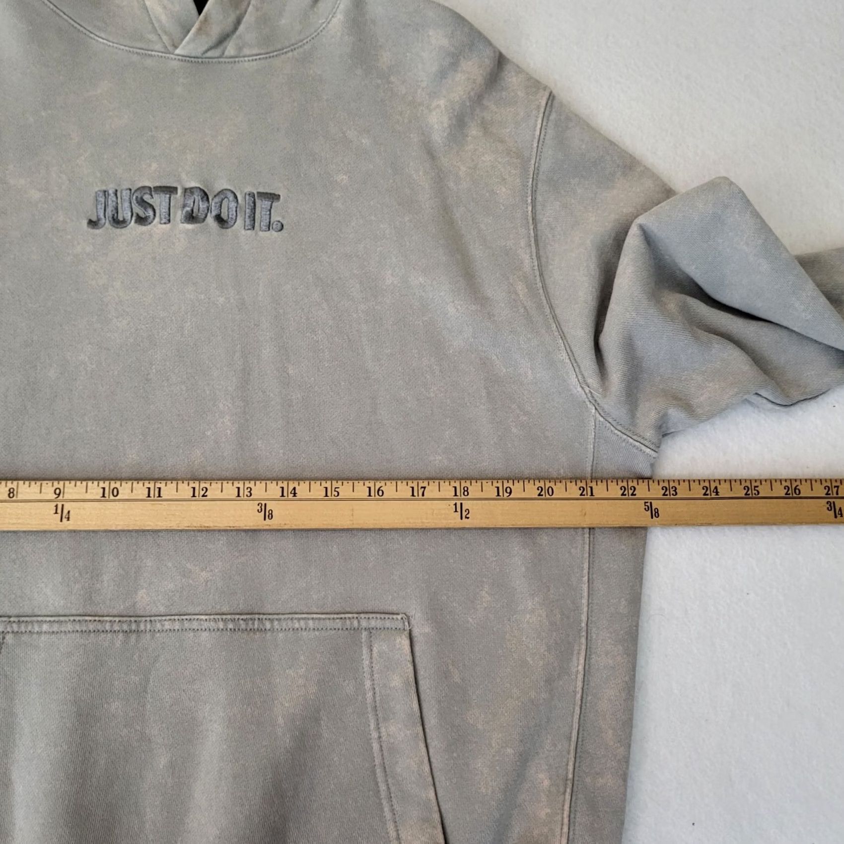 Nike Nike Just Do It Unisex Adult Hoodie Pullover Crew Neck 100% Cotton Gray M Size M / US 6-8 / IT 42-44 - 3 Thumbnail