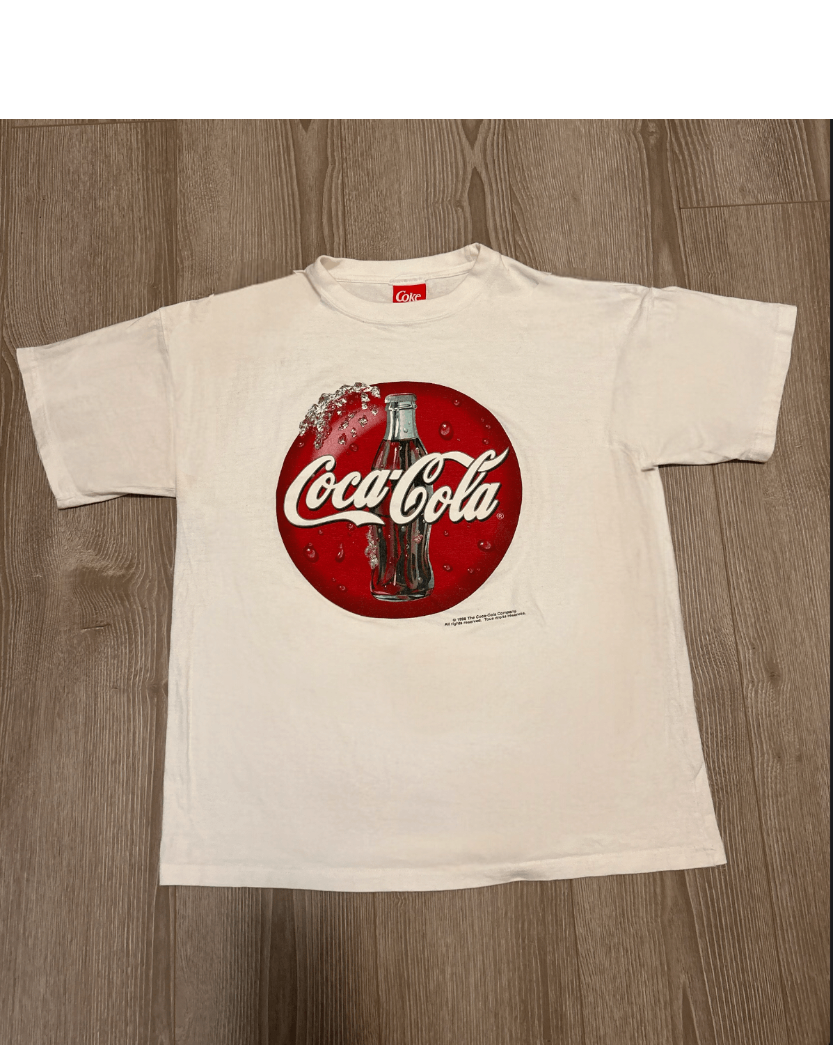 Coca Cola 1998 Coca-Cola Promo Dated Tee Pre-Shrunk 100% Cotton Size US L / EU 52-54 / 3 - 2 Thumbnail