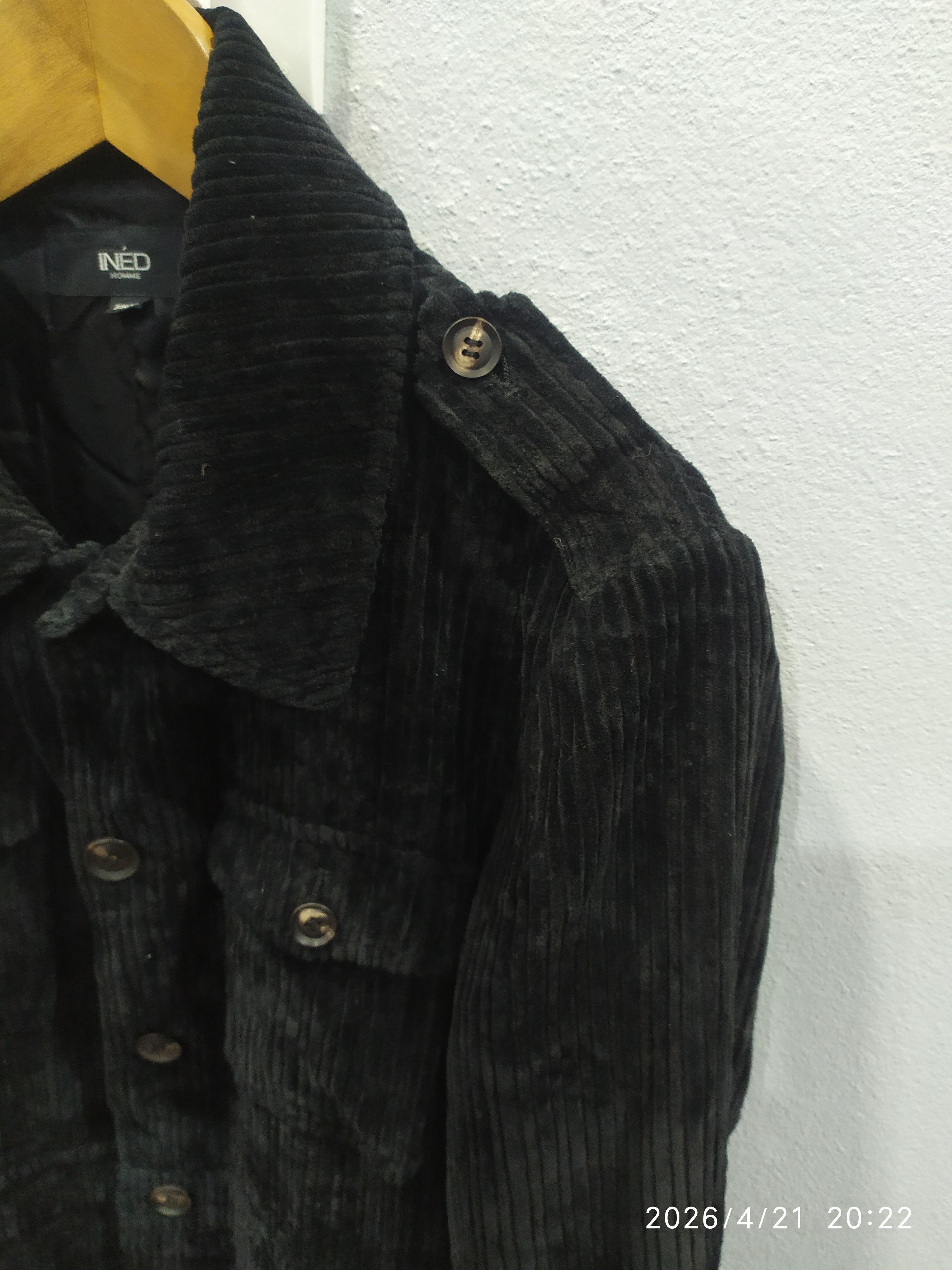 Yohji Yamamoto Ined Homme By Yohji Yamamoto striped black jacket Size US M / EU 48-50 / 2 - 2 Thumbnail