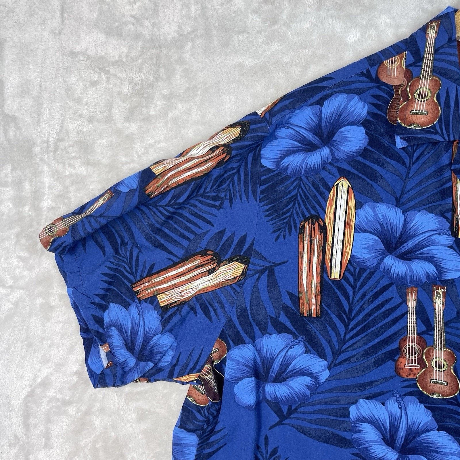 Kalaheo Vintage Kalaheo Hawaiian Shirt Mens XXL Hibiscus Guitar Size US XXL / EU 58 / 5 - 5 Thumbnail