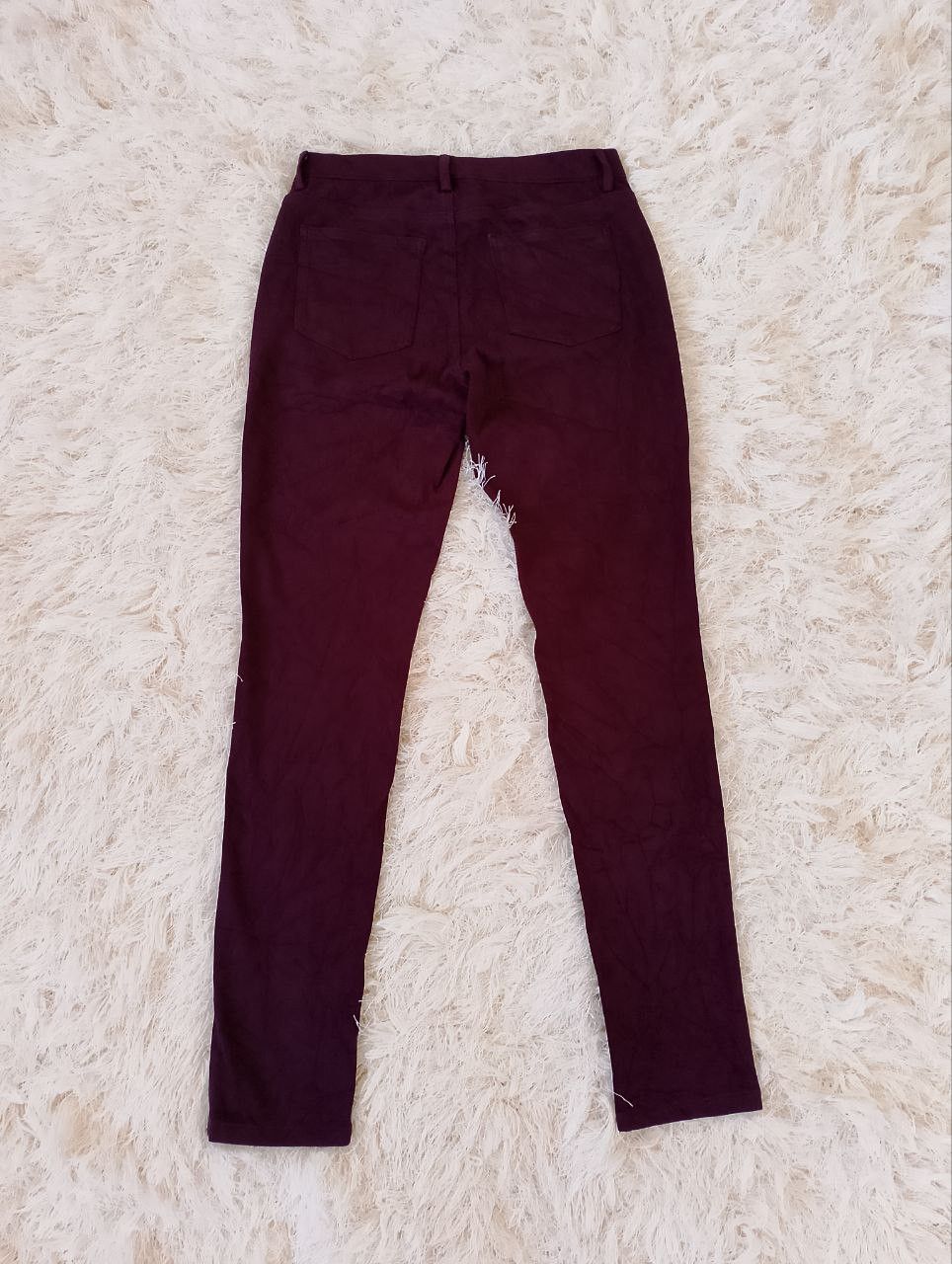 Uniqlo UNIQLO Stretchable Burgundy Legging Pants Size 26" / US 2 / IT 38 - 2 Thumbnail