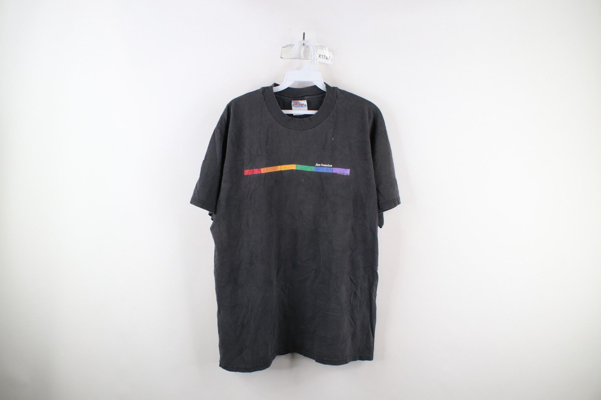 Vintage Vintage 90s Don't Panic Designs Rainbow LGBTQ T-Shirt Size US L / EU 52-54 / 3 - 1 Thumbnail