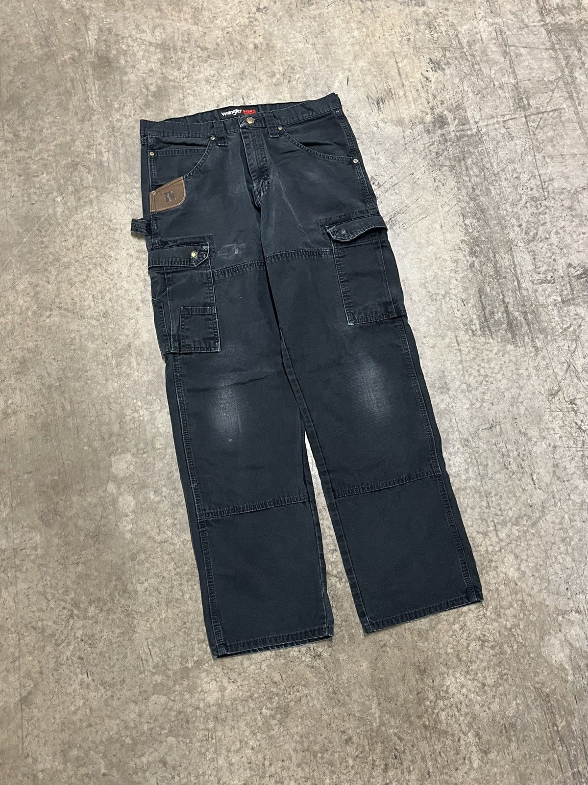 Carhartt × Vintage Carhartt style cargo workwear pants faded black baggy hype Size US 34 / EU 50 - 1 Thumbnail