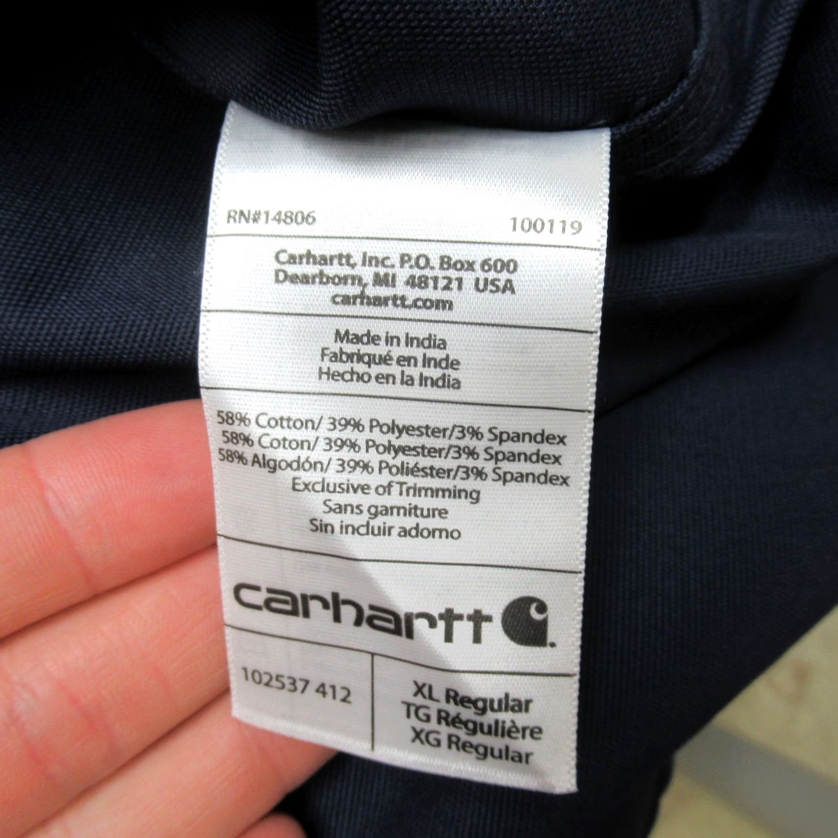 Carhartt VINTAGE Carhartt Shirt Mens Blue Short Sleeve Button Up Relaxed Pockets LOGO NWT Size US XL / EU 56 / 4 - 5 Thumbnail