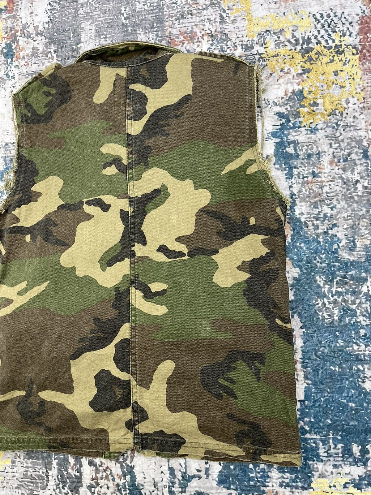 Vintage Arme De Purete Camo Harringbone Twill Survival Vest Size US S / EU 44-46 / 1 - 8 Thumbnail