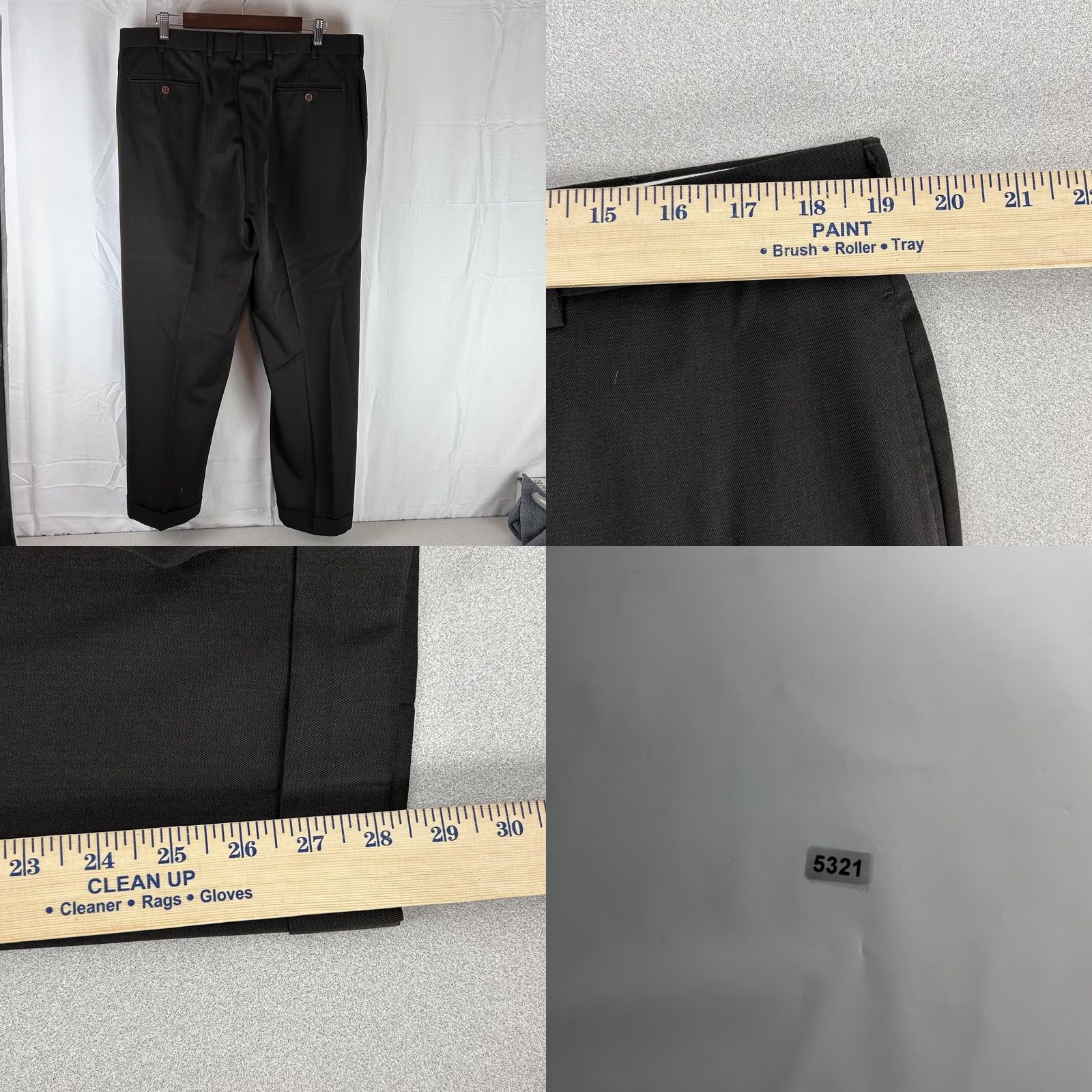 Brooks Brothers Brooks Brothers 1818 Madison Dress Pants Mens 38x29 Brown Wool Cuffed Flat Front Pockets Straight Leg Bagged Trousers Size US 38 / EU 54 - 8 Thumbnail