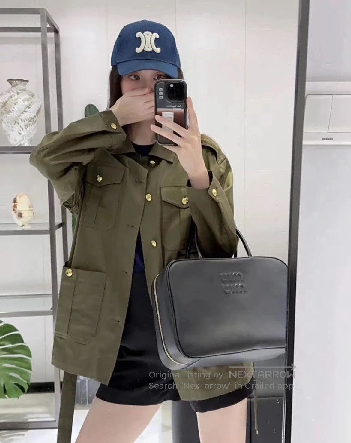 Celine Celine Military Green Coat. Size S / US 4 / IT 40 - 7 Thumbnail