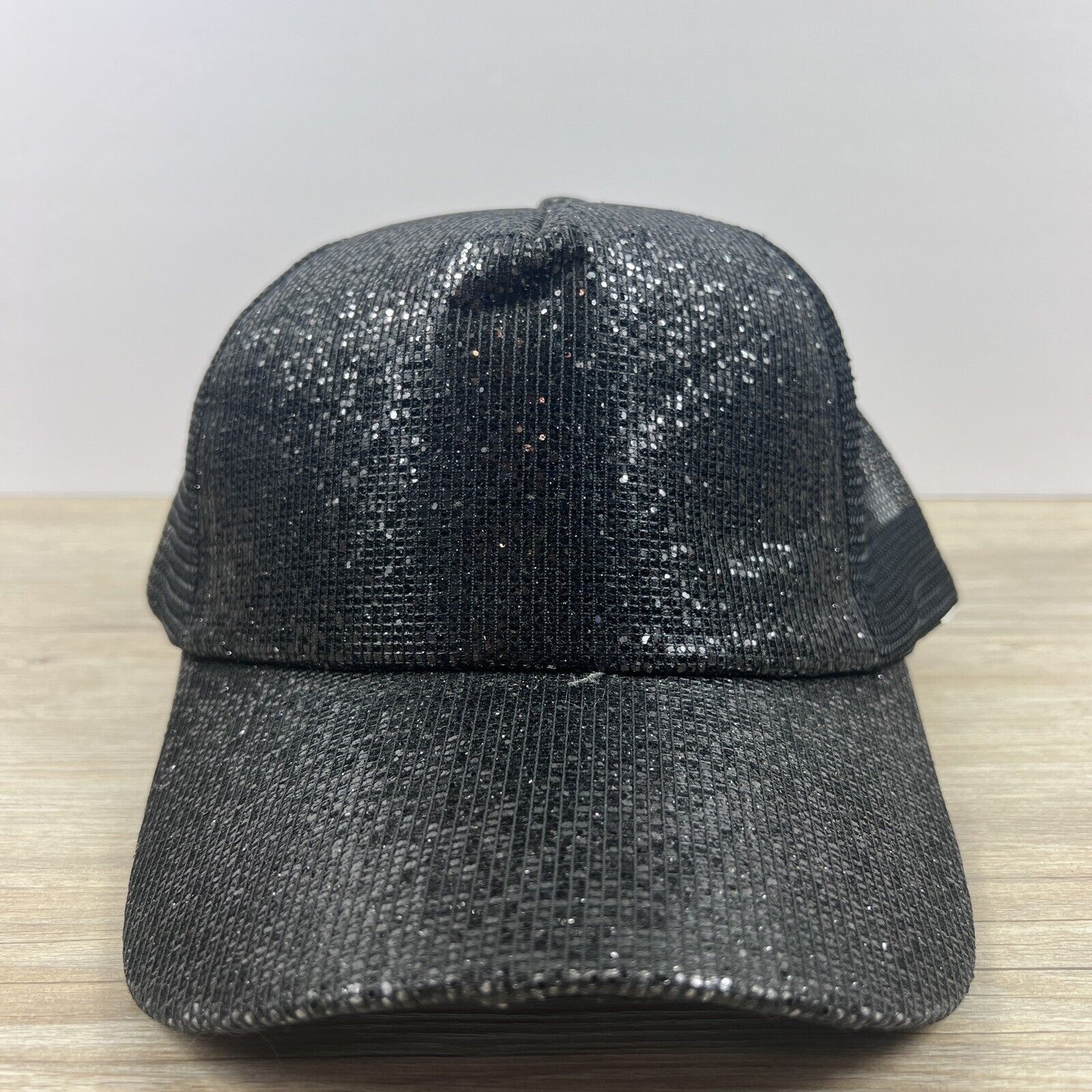 Other Black Glitter Hat Snapback Hat Black Adjustable Hat Adult Fi Size ONE SIZE - 1 Thumbnail