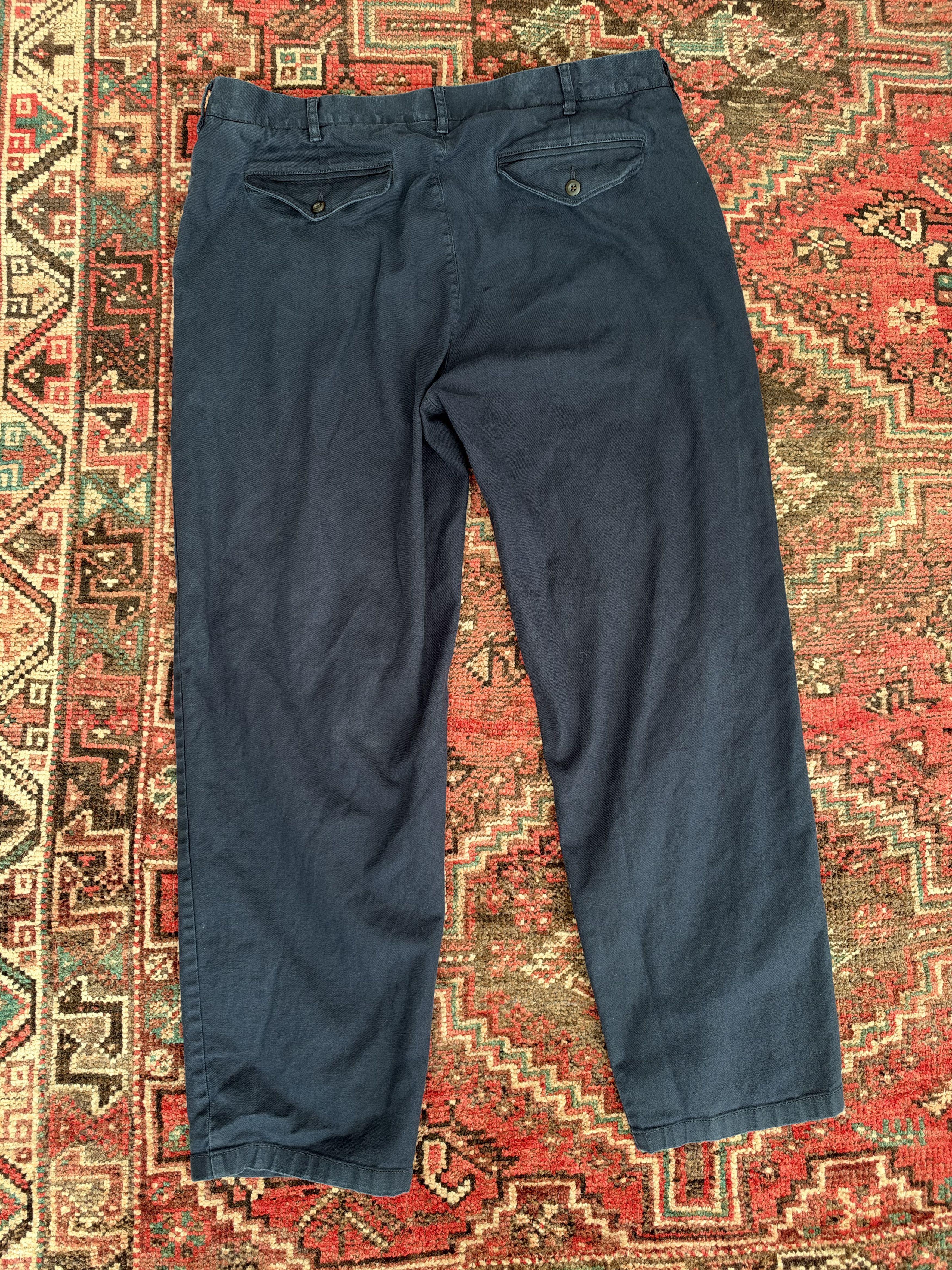 J.Crew J.Crew Straight Fit Cotton-Linen Stretch Chinos in Navy, 38 Size US 38 / EU 54 - 3 Thumbnail