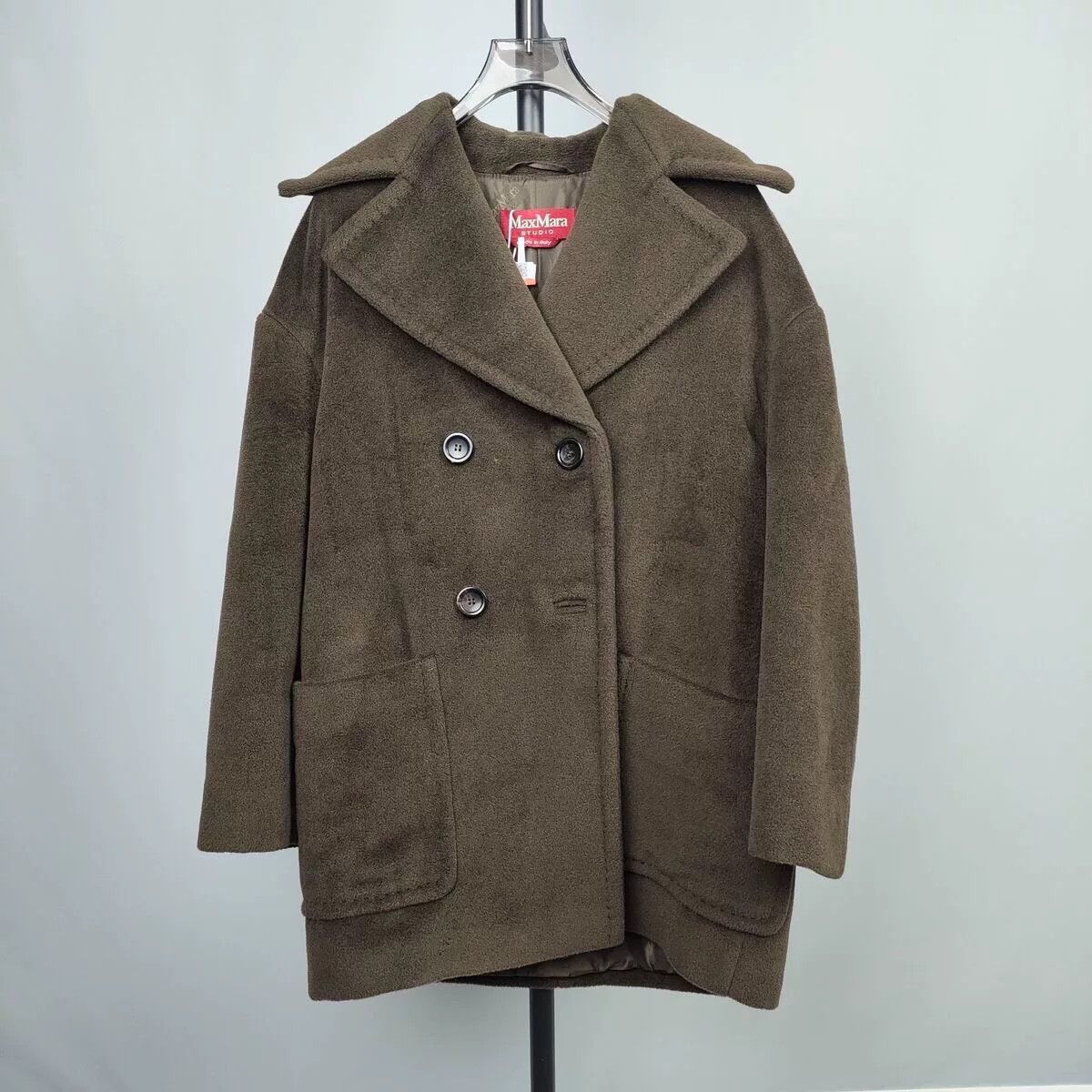 Max Mara MaxMara Camel Hair Green Coat Size US XS / EU 42 / 0 - 1 Thumbnail