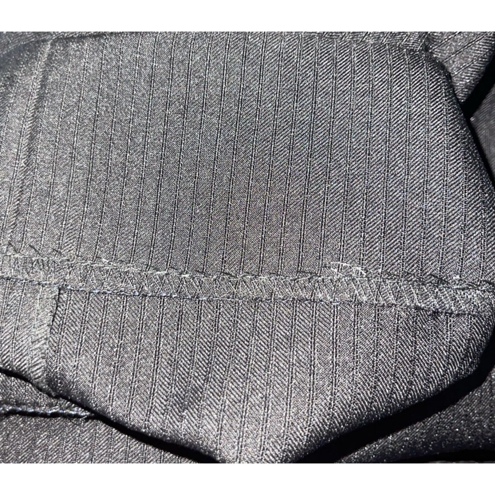 Vintage Angelo Rossi Dress Pants Men Black Pinstripes 42 W 33 L Flat Front Straight Leg Slim? Wait Size US 42 / EU 58 - 4 Thumbnail